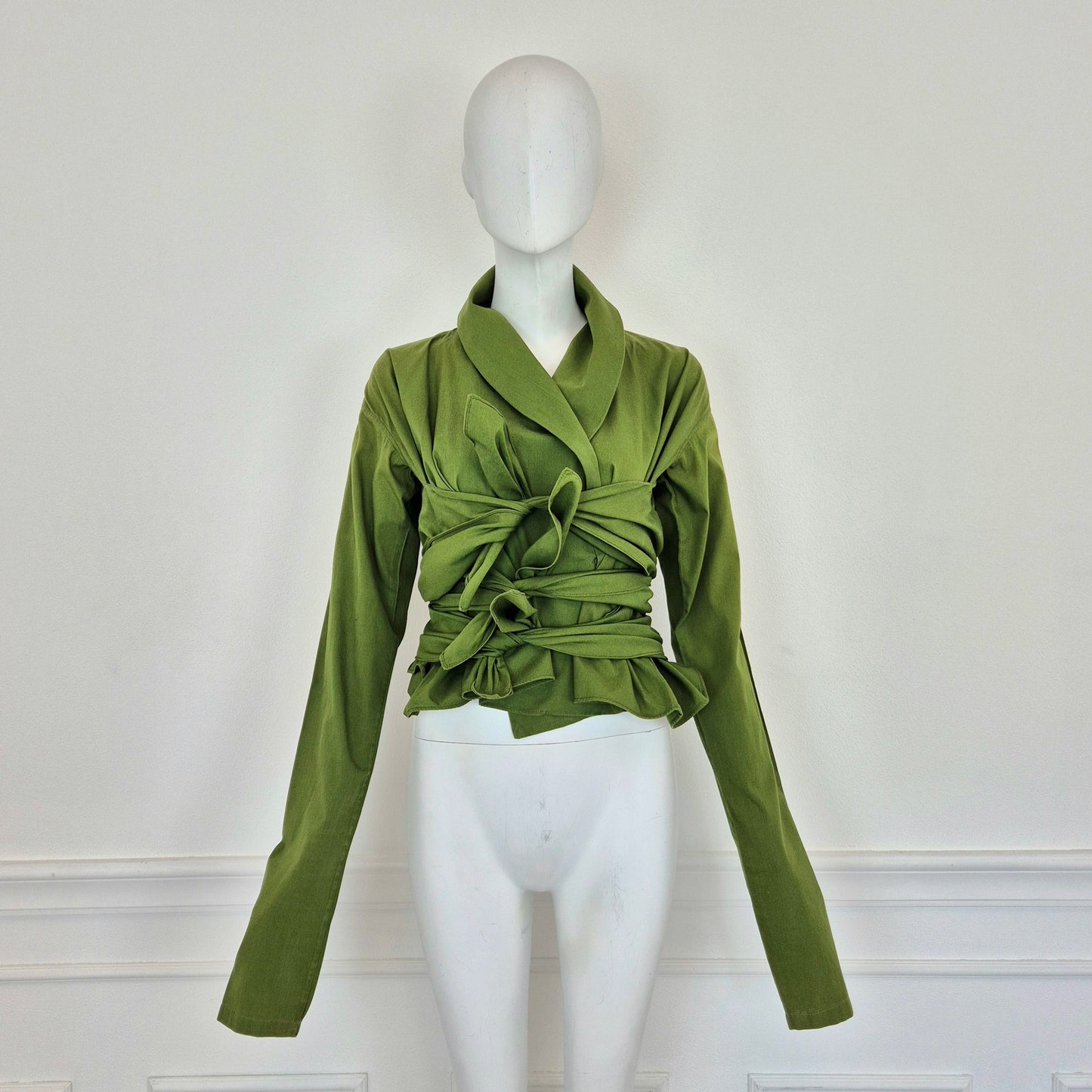 Romeo Gigli | Camicia verde con nodi 1990