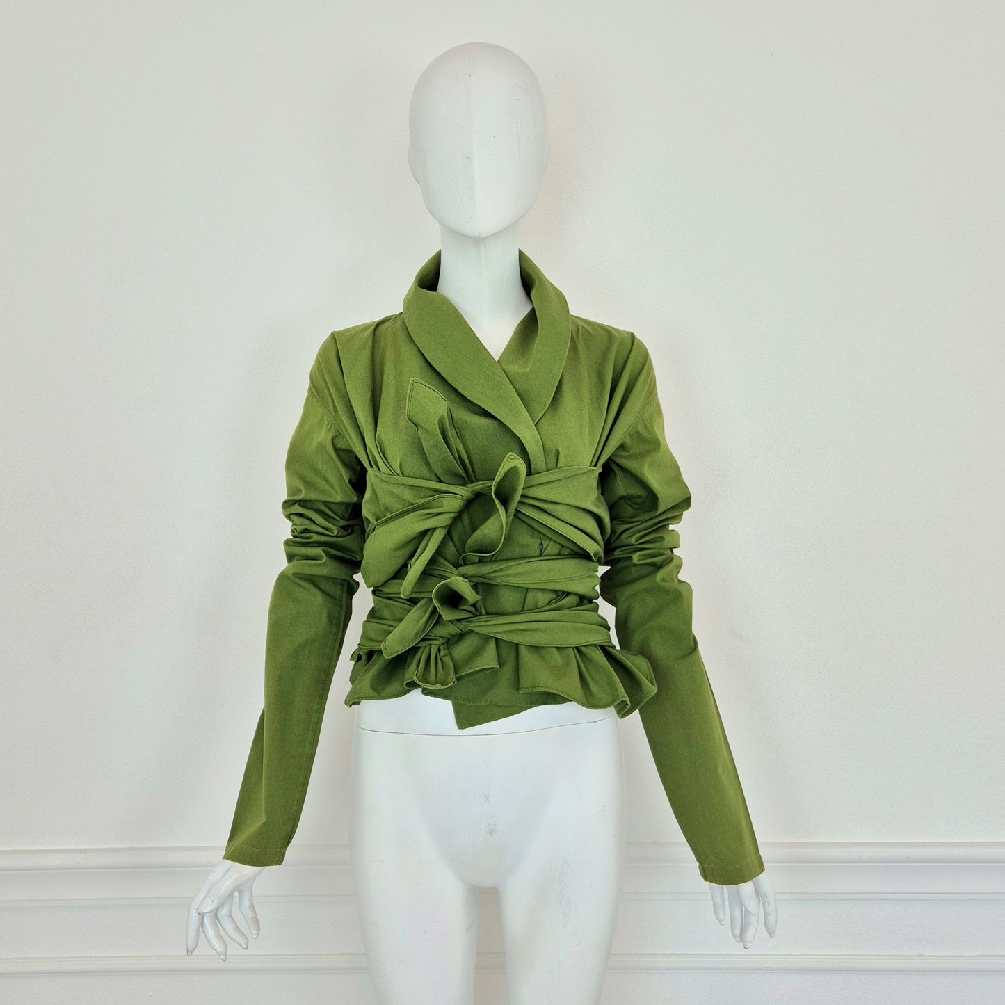 Romeo Gigli | Camicia verde con nodi 1990