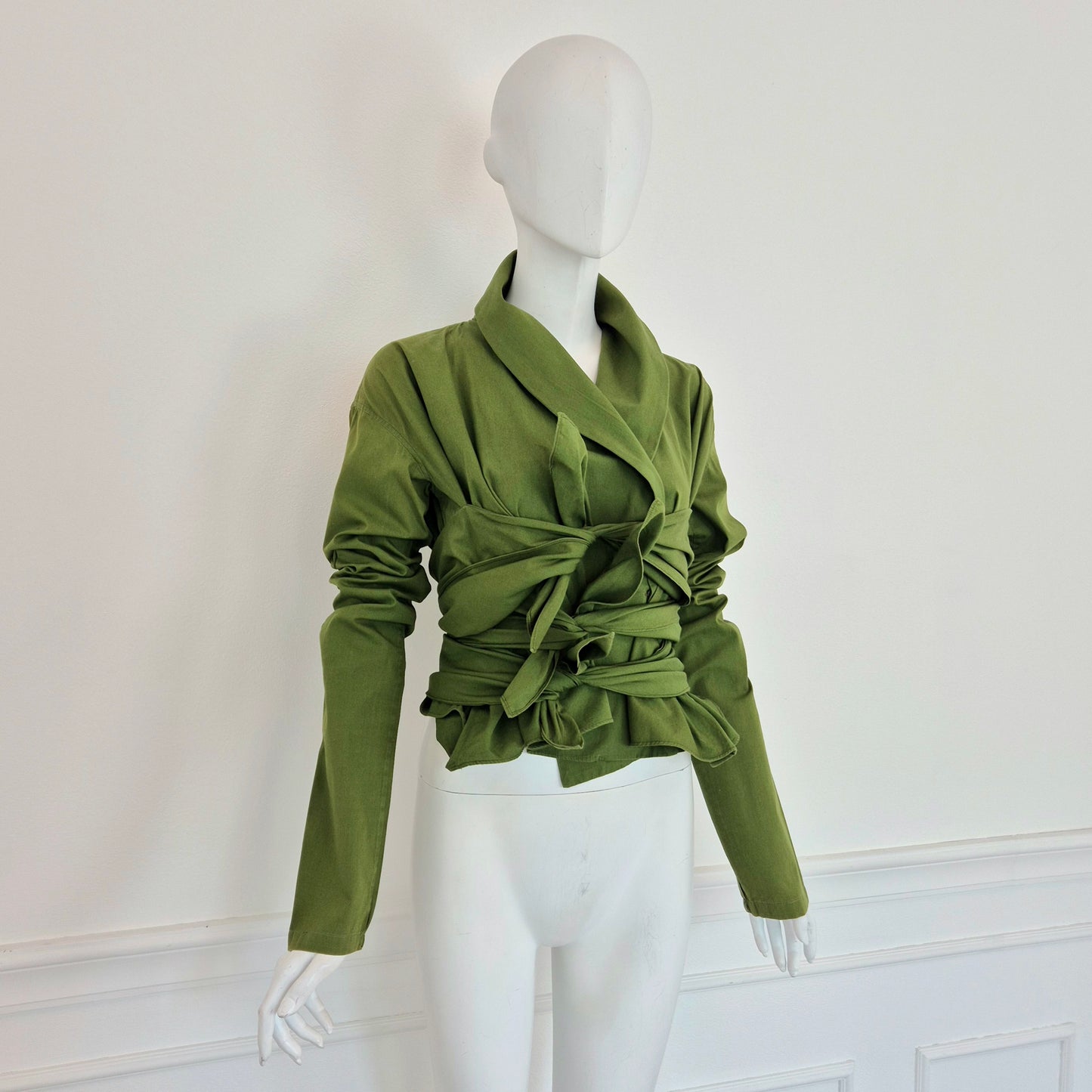 Romeo Gigli | Camicia verde con nodi 1990