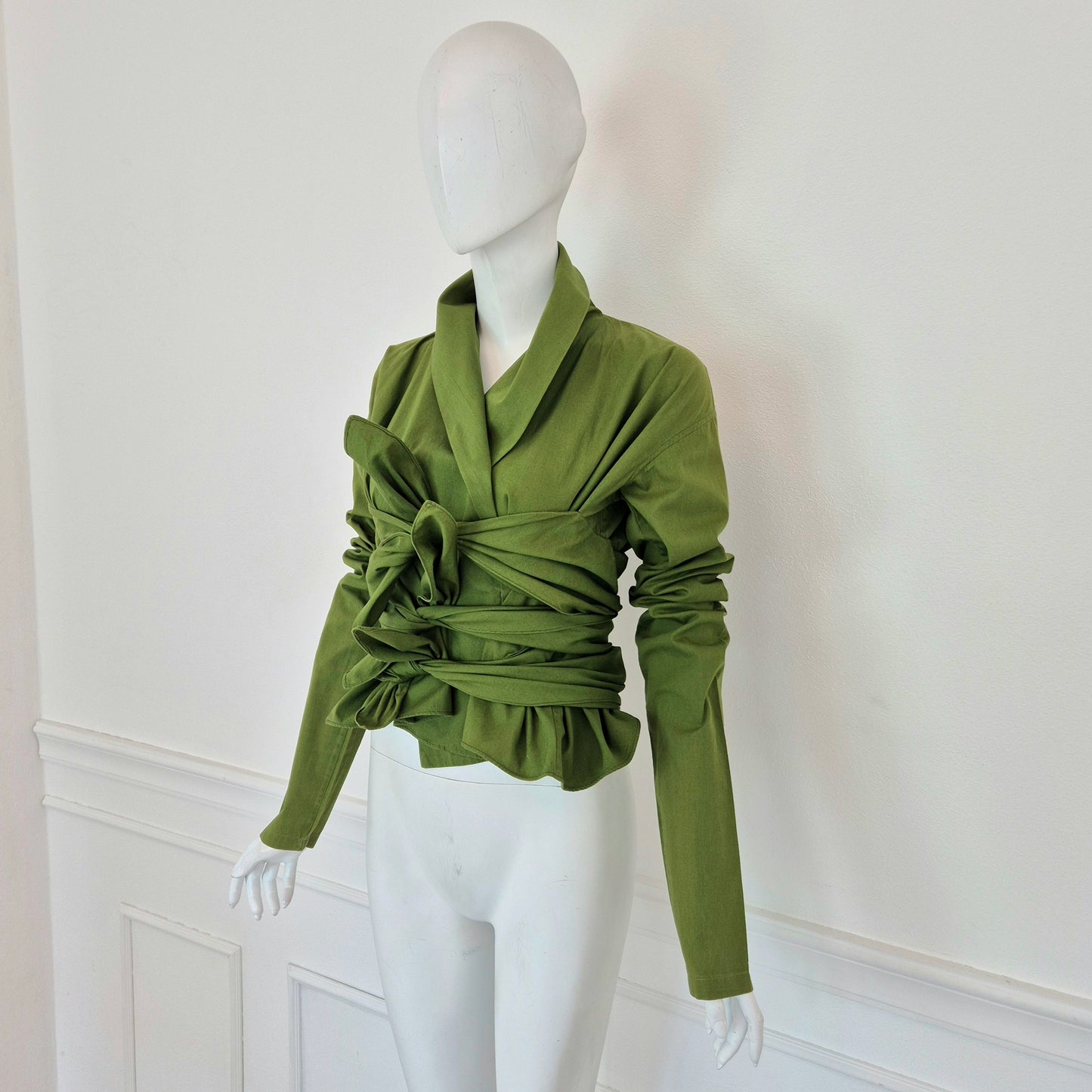 Romeo Gigli | Camicia verde con nodi 1990