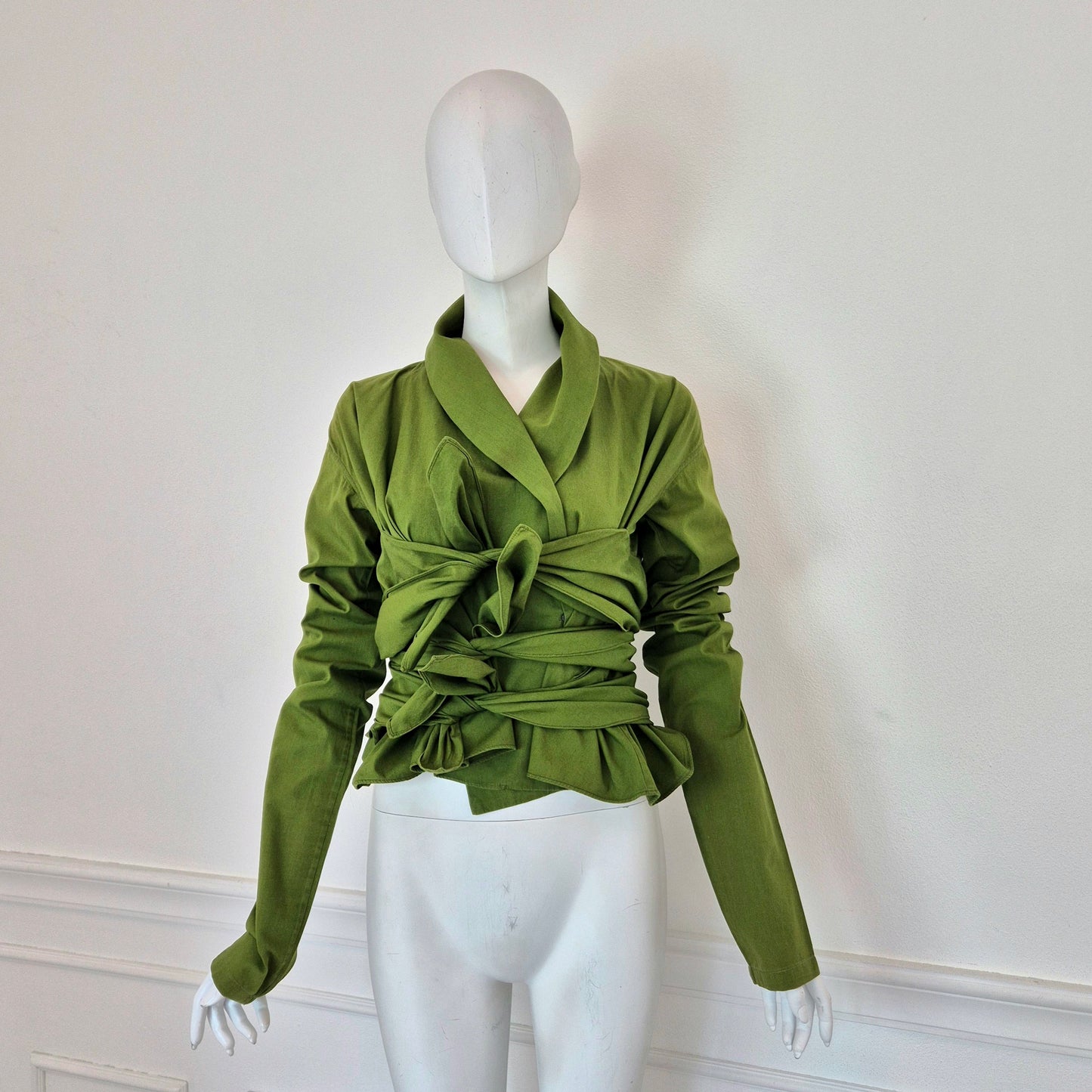 Romeo Gigli | Camicia verde con nodi 1990