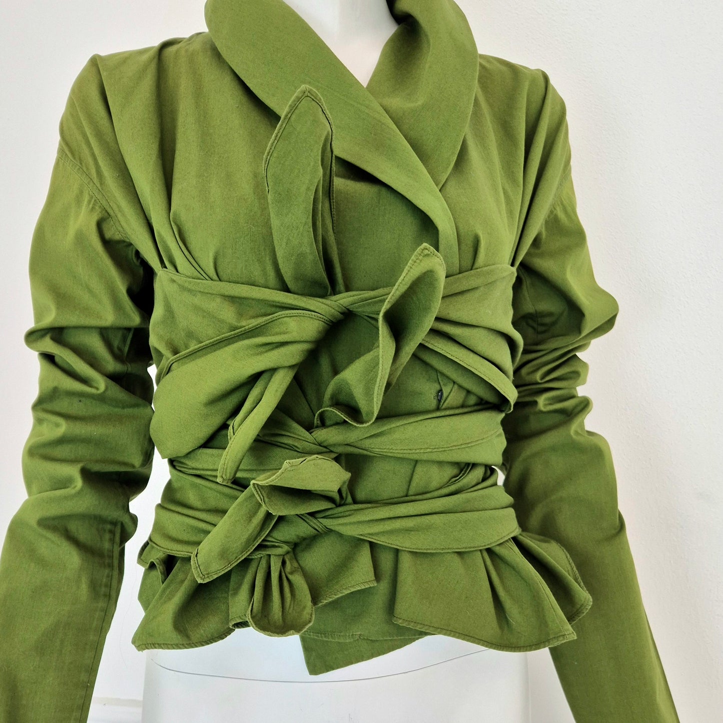 Romeo Gigli | Camicia verde con nodi 1990