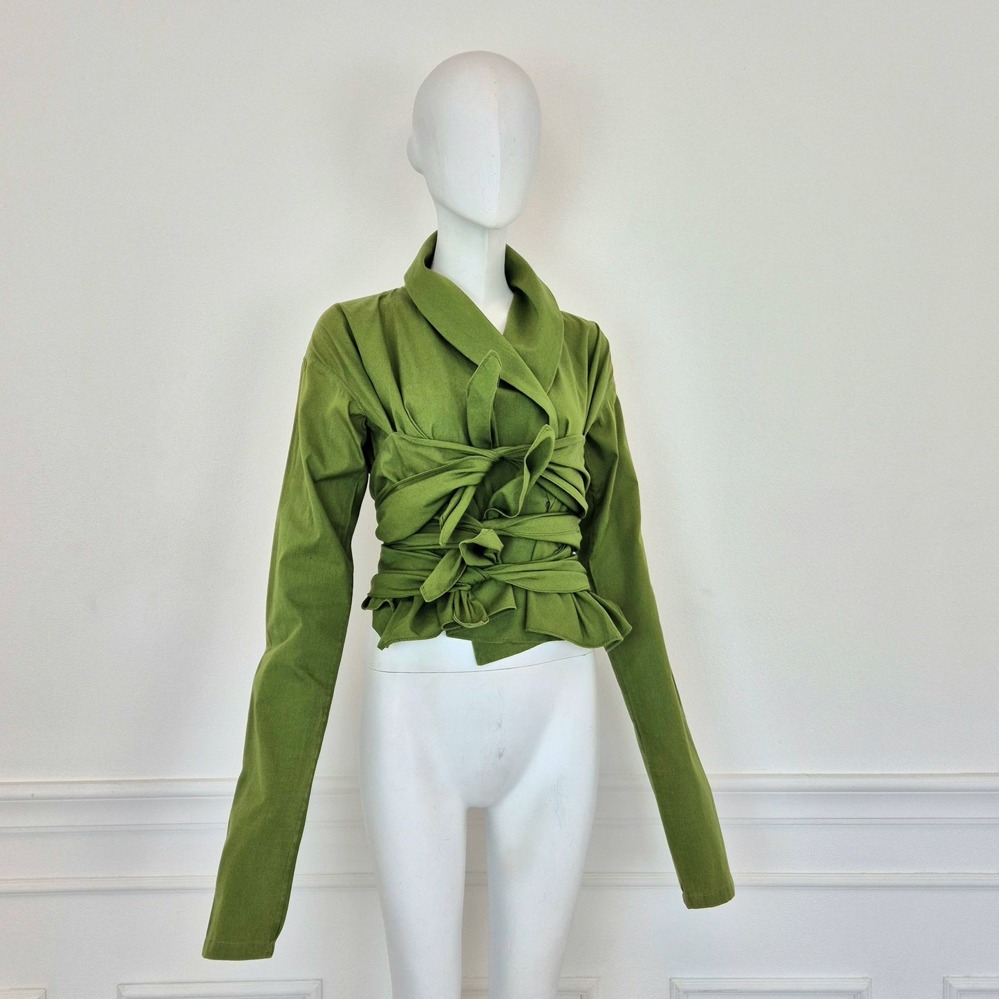 Romeo Gigli | Camicia verde con nodi 1990