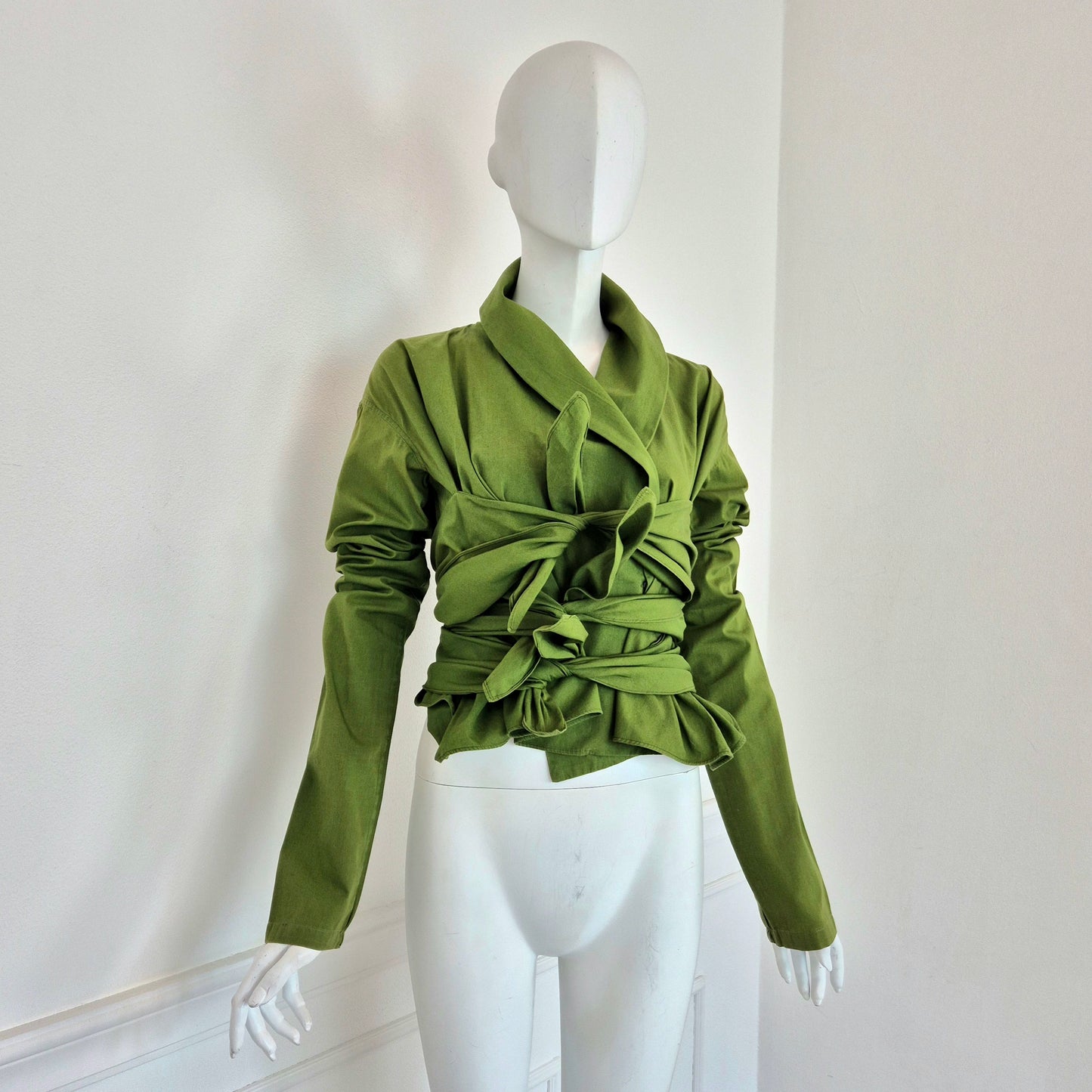Romeo Gigli | Camicia verde con nodi 1990