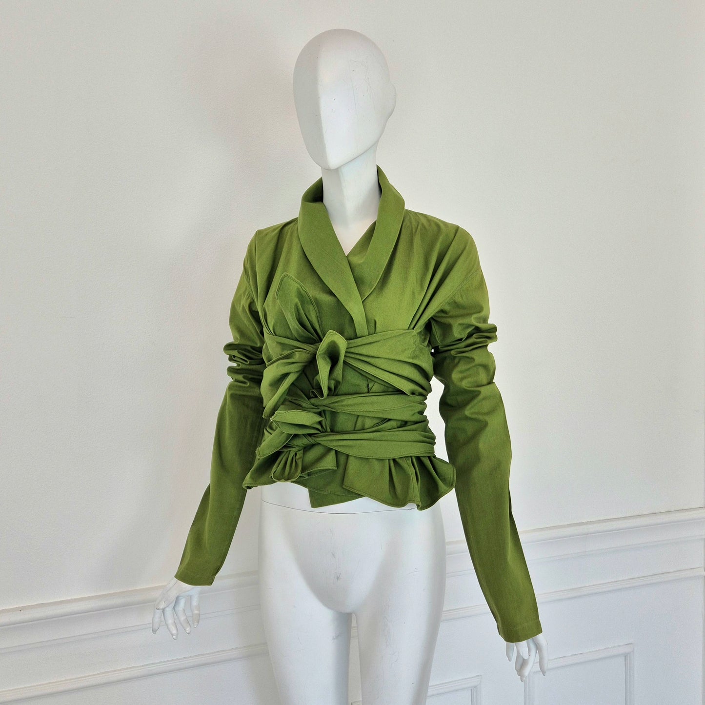 Romeo Gigli | Camicia verde con nodi 1990