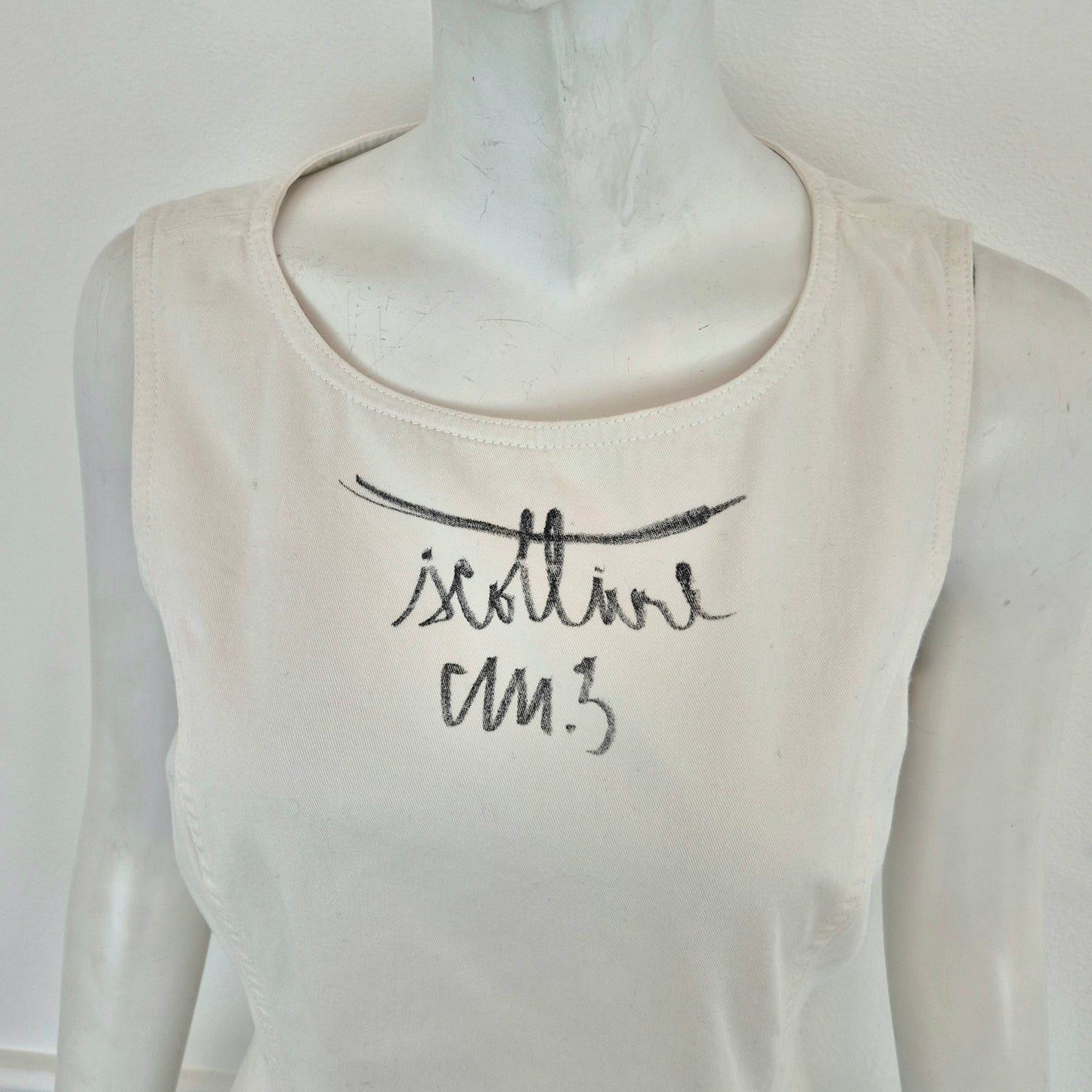 Moschino | Abito bianco scritte "sarto"