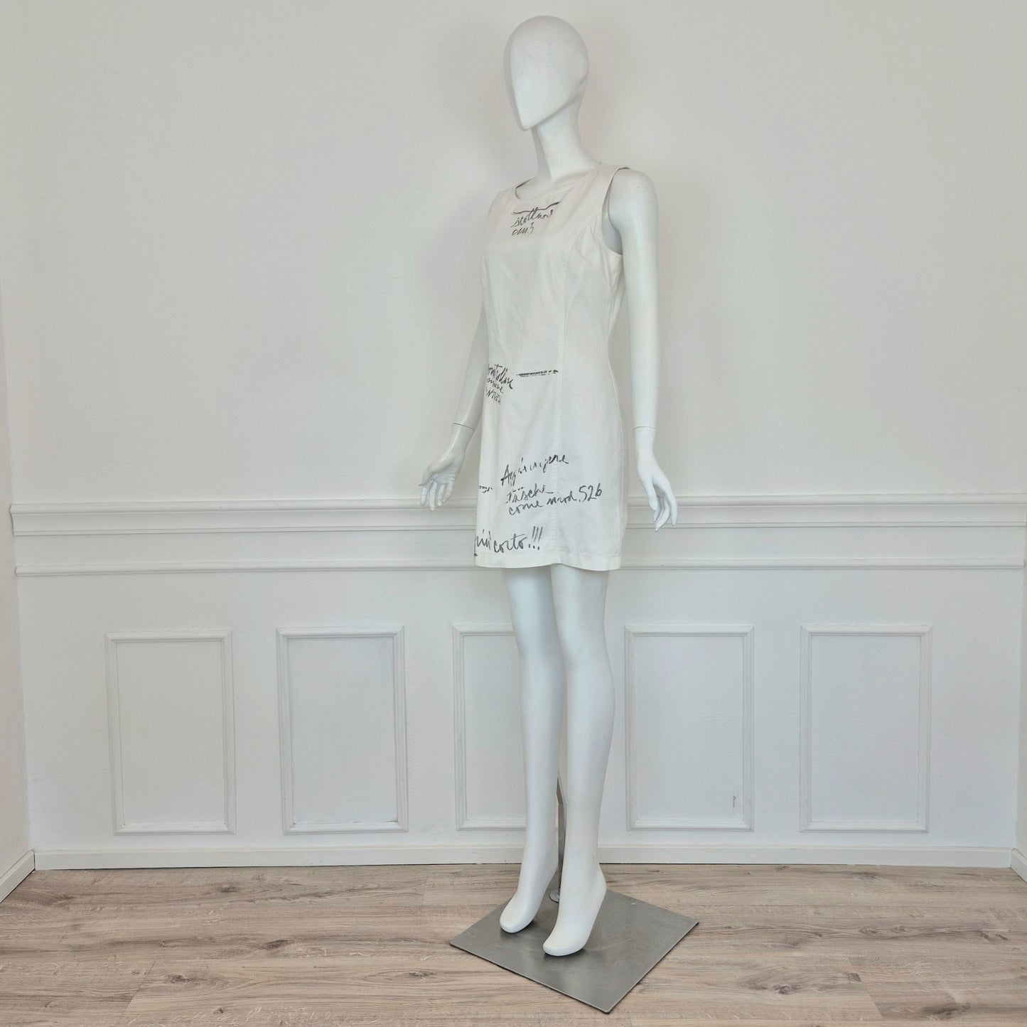 Moschino | Abito bianco scritte "sarto"