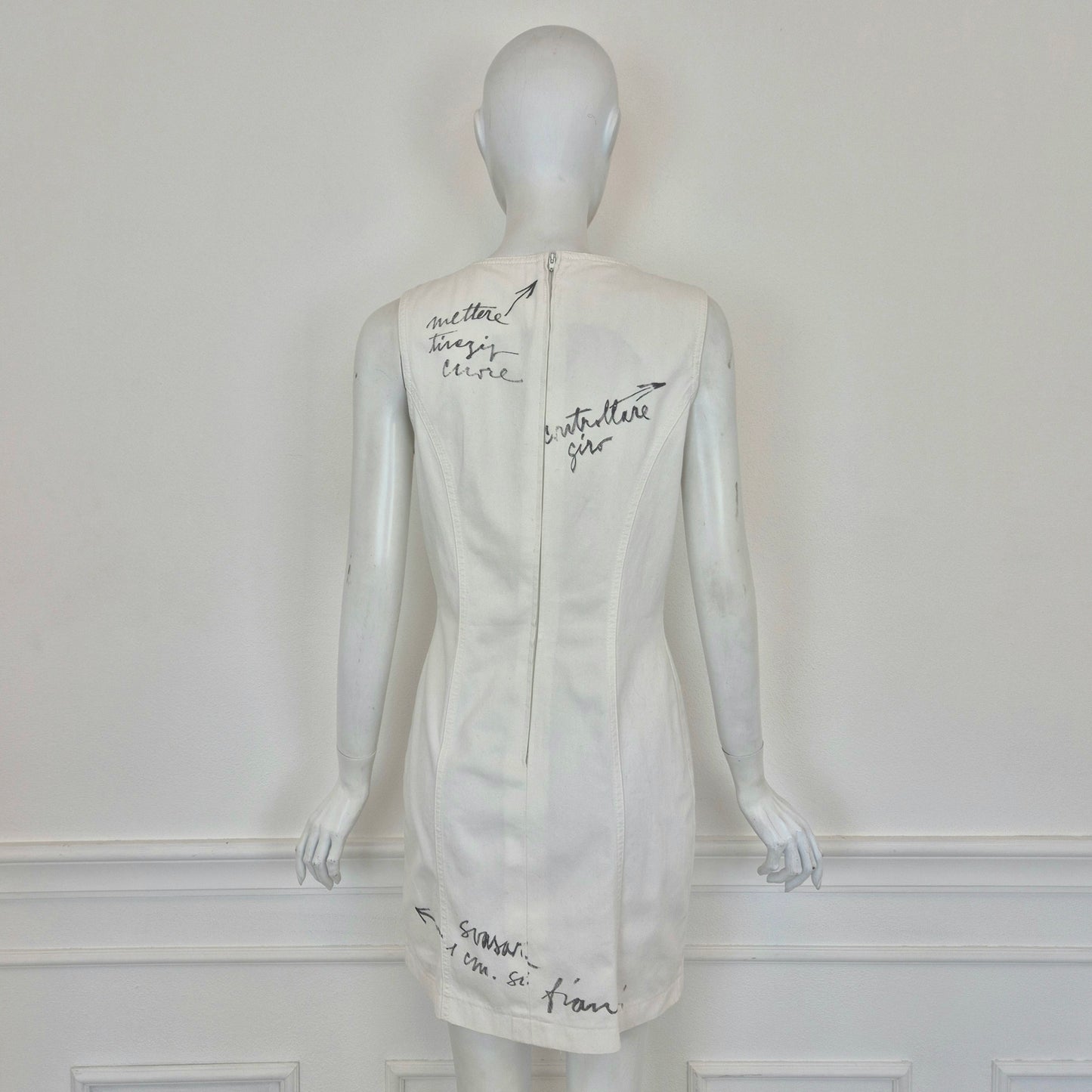 Moschino | Abito bianco scritte "sarto"