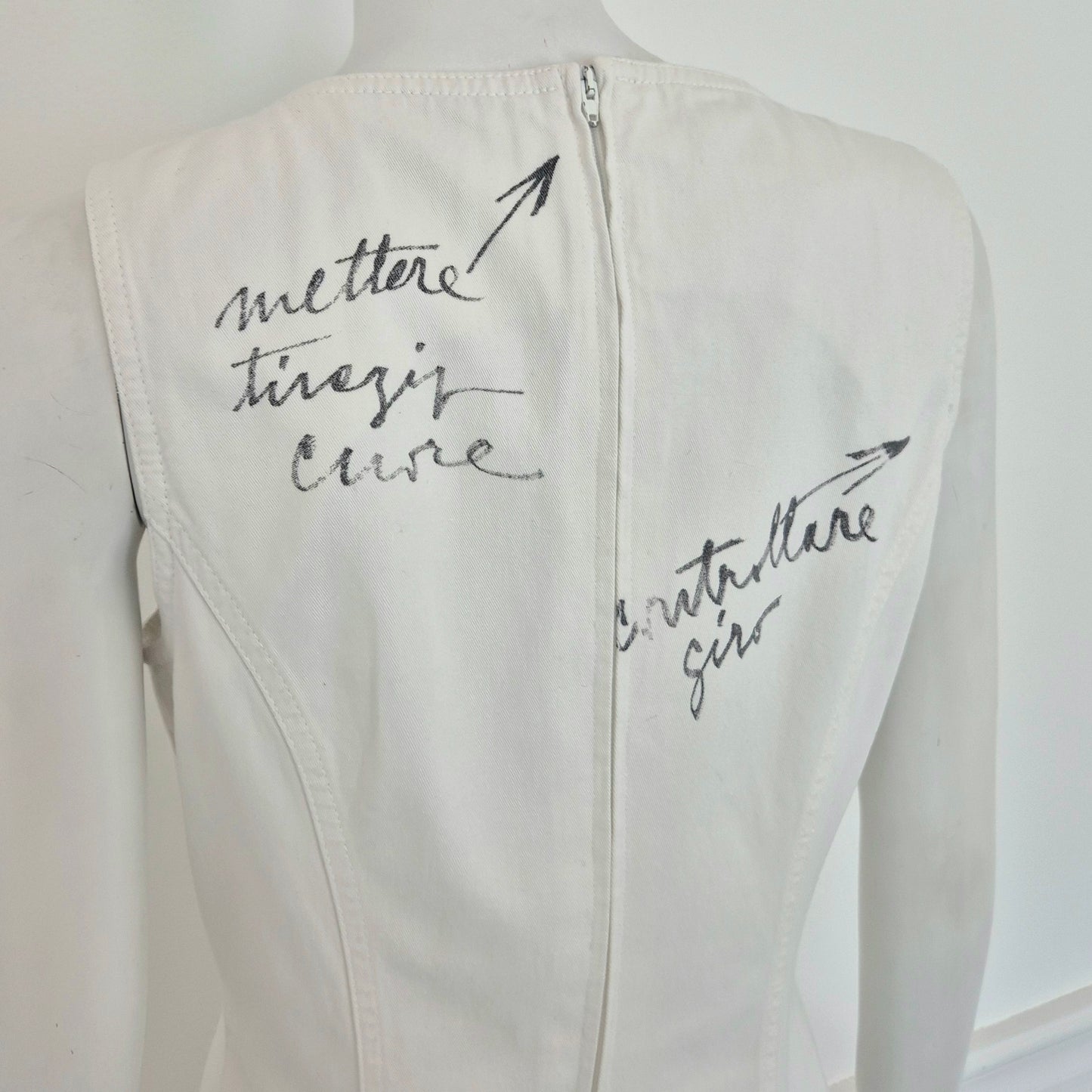 Moschino | Abito bianco scritte "sarto"