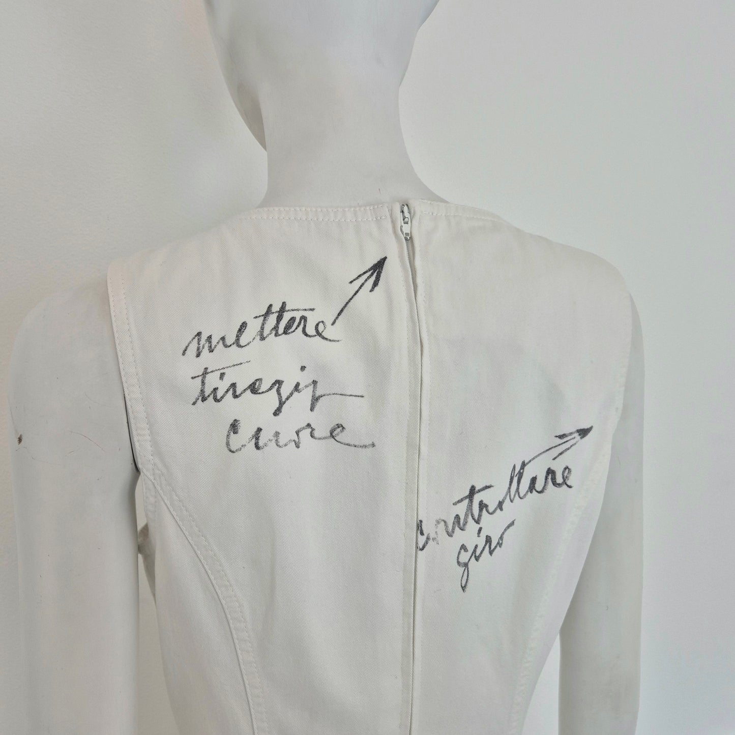 Moschino | Abito bianco scritte "sarto"