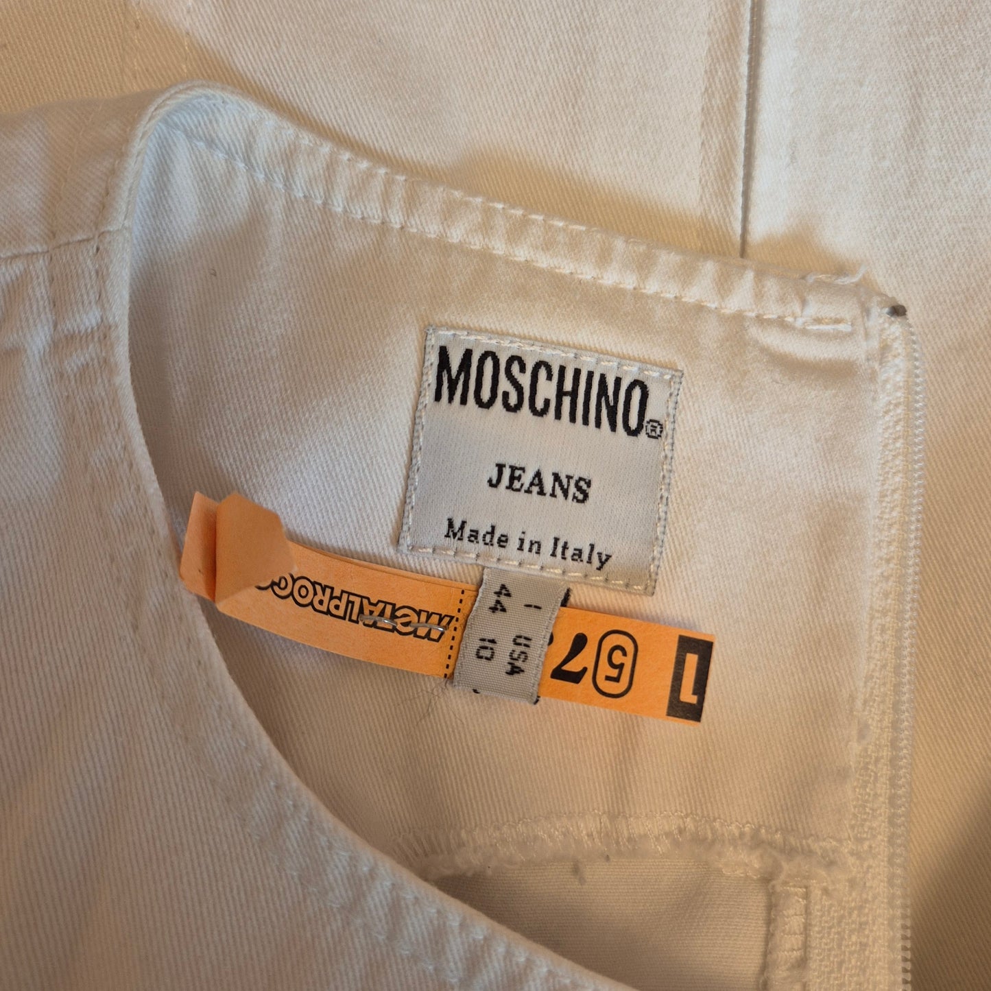 Moschino | Abito bianco scritte "sarto"