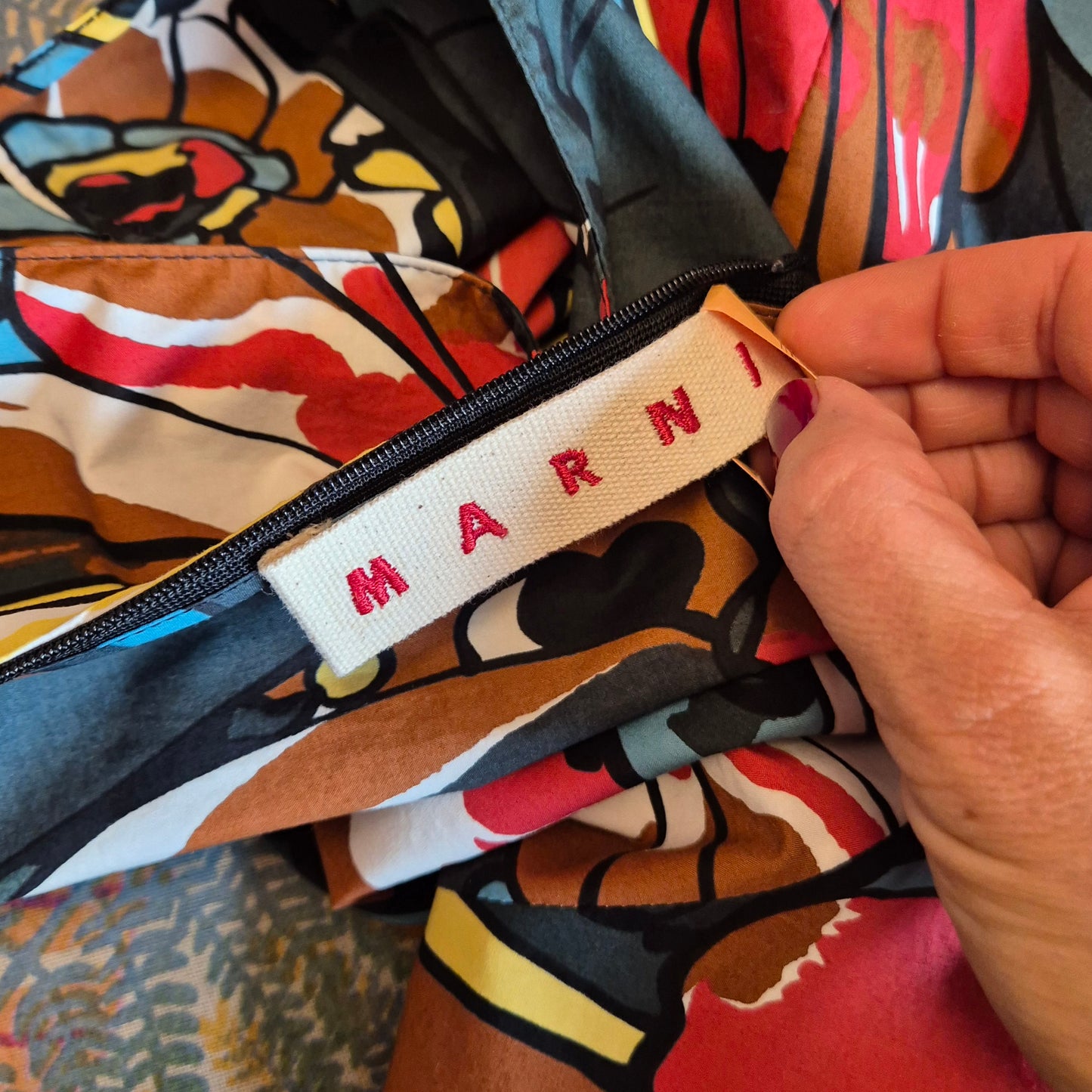 Marni | Abito cotone multicolor stampa floreale
