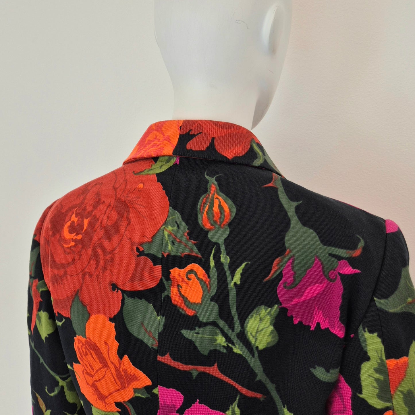 Moschino | Giacca corta doppiopetto con rose