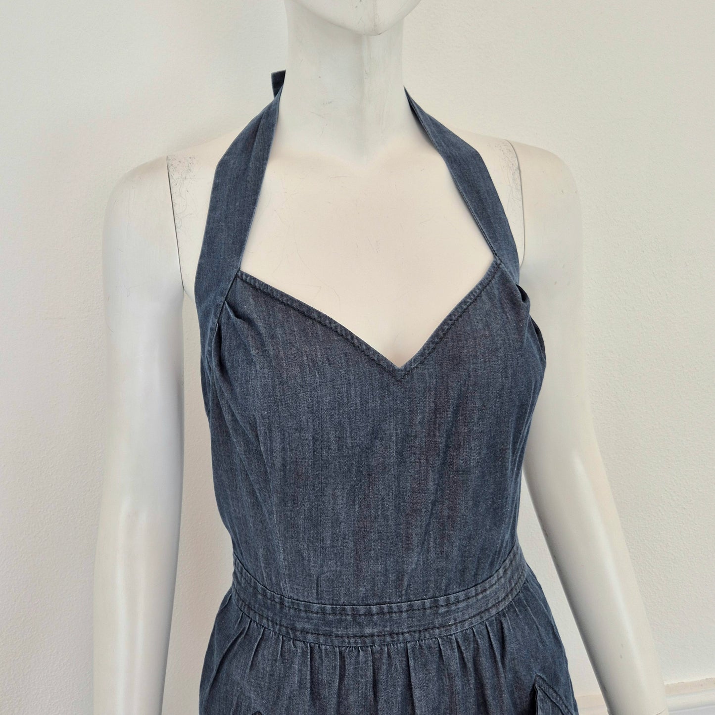 Moschino | Abito in denim schiena scoperta