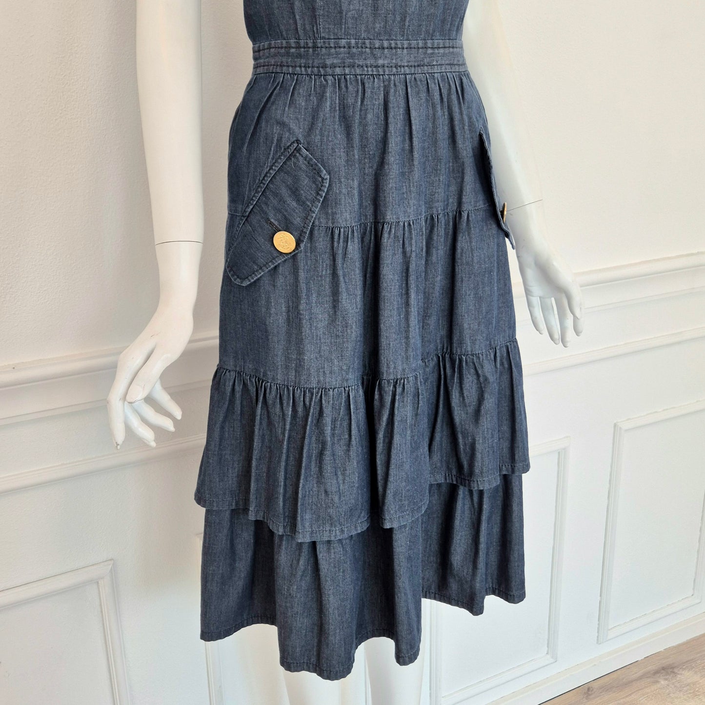 Moschino | Abito in denim schiena scoperta