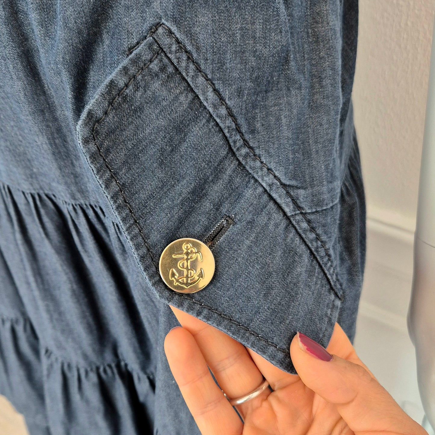 Moschino | Abito in denim schiena scoperta
