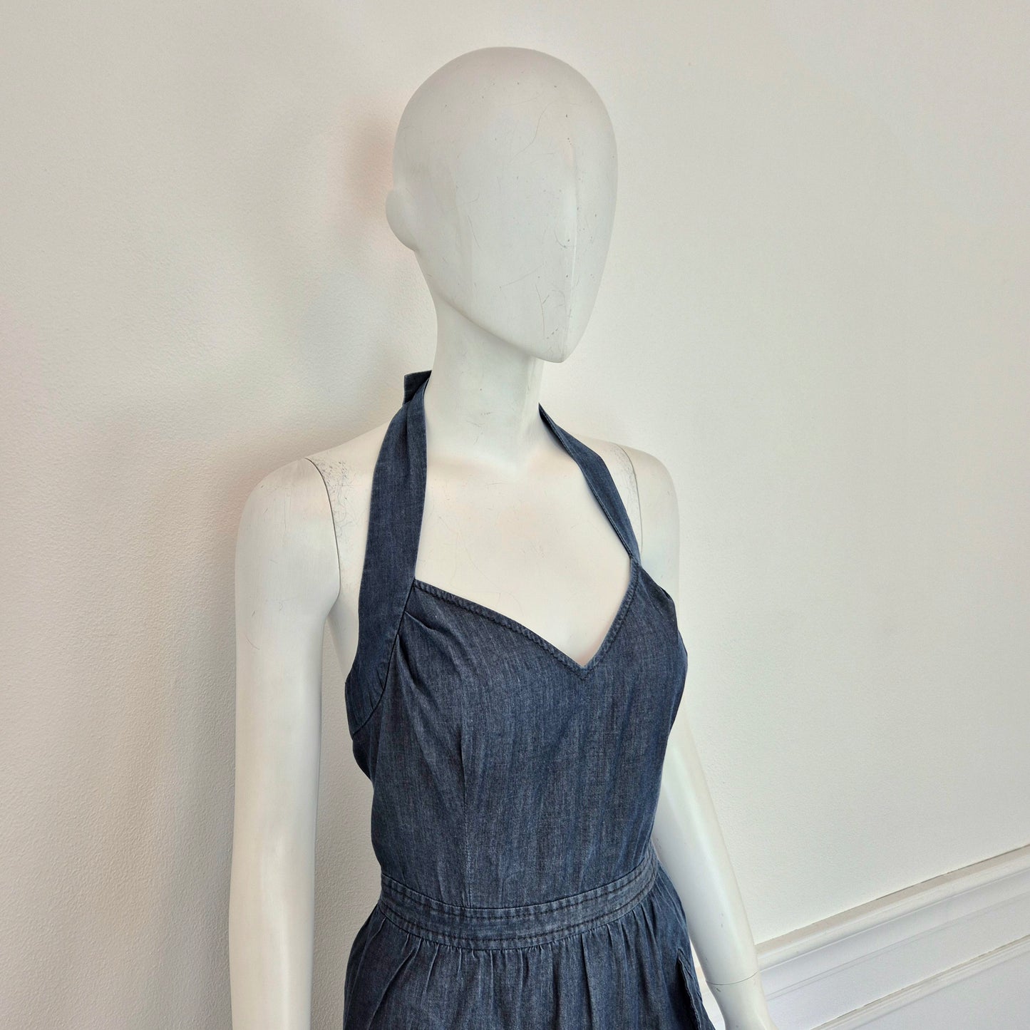 Moschino | Abito in denim schiena scoperta