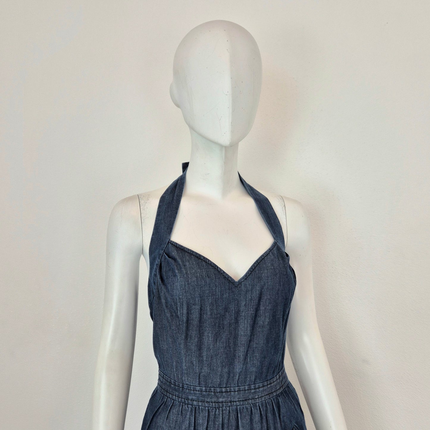 Moschino | Abito in denim schiena scoperta