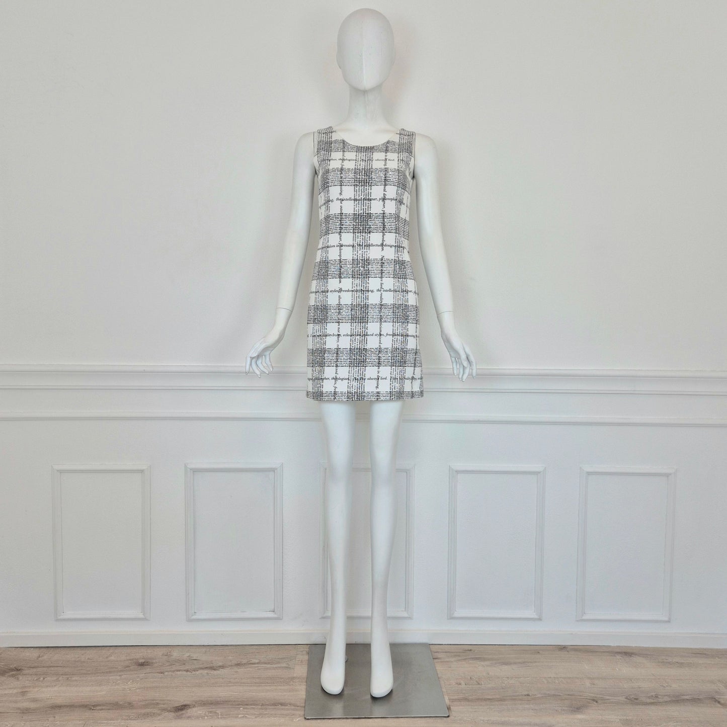 Moschino | Tubino bianco con scritte nere