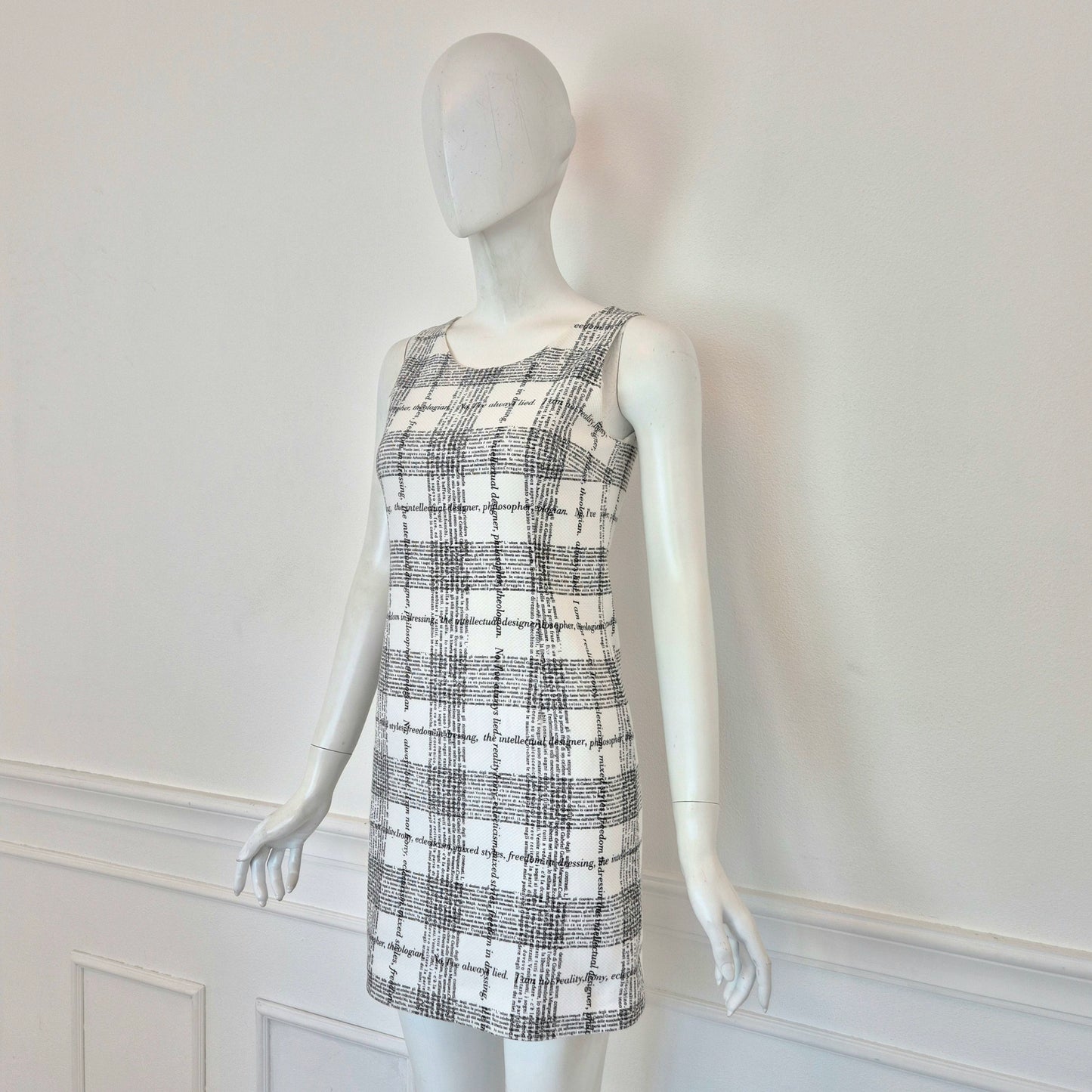 Moschino | Tubino bianco con scritte nere
