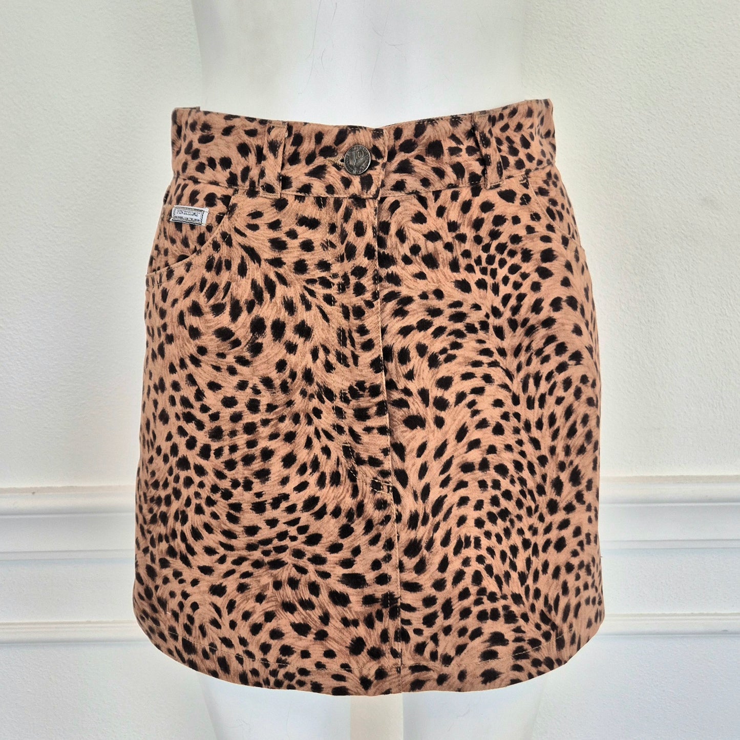 Fendissime | Minigonna animalier in cotone
