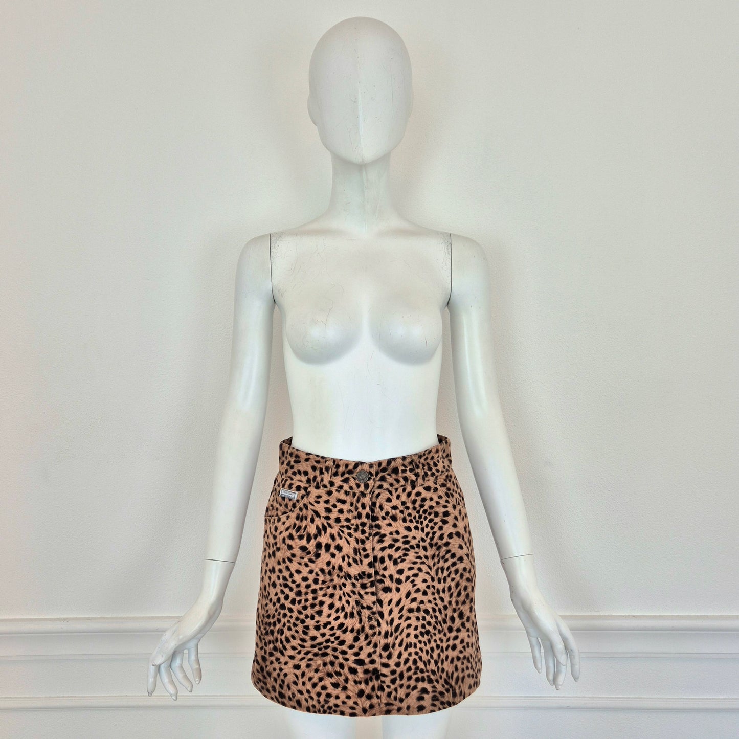 Fendissime | Minigonna animalier in cotone