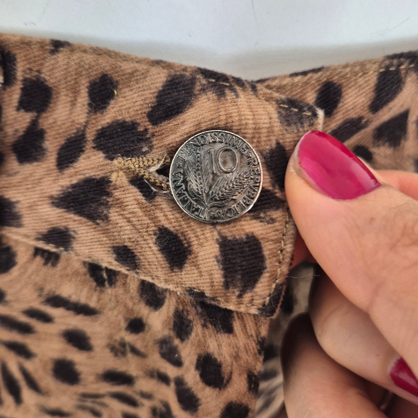 Fendissime | Minigonna animalier in cotone