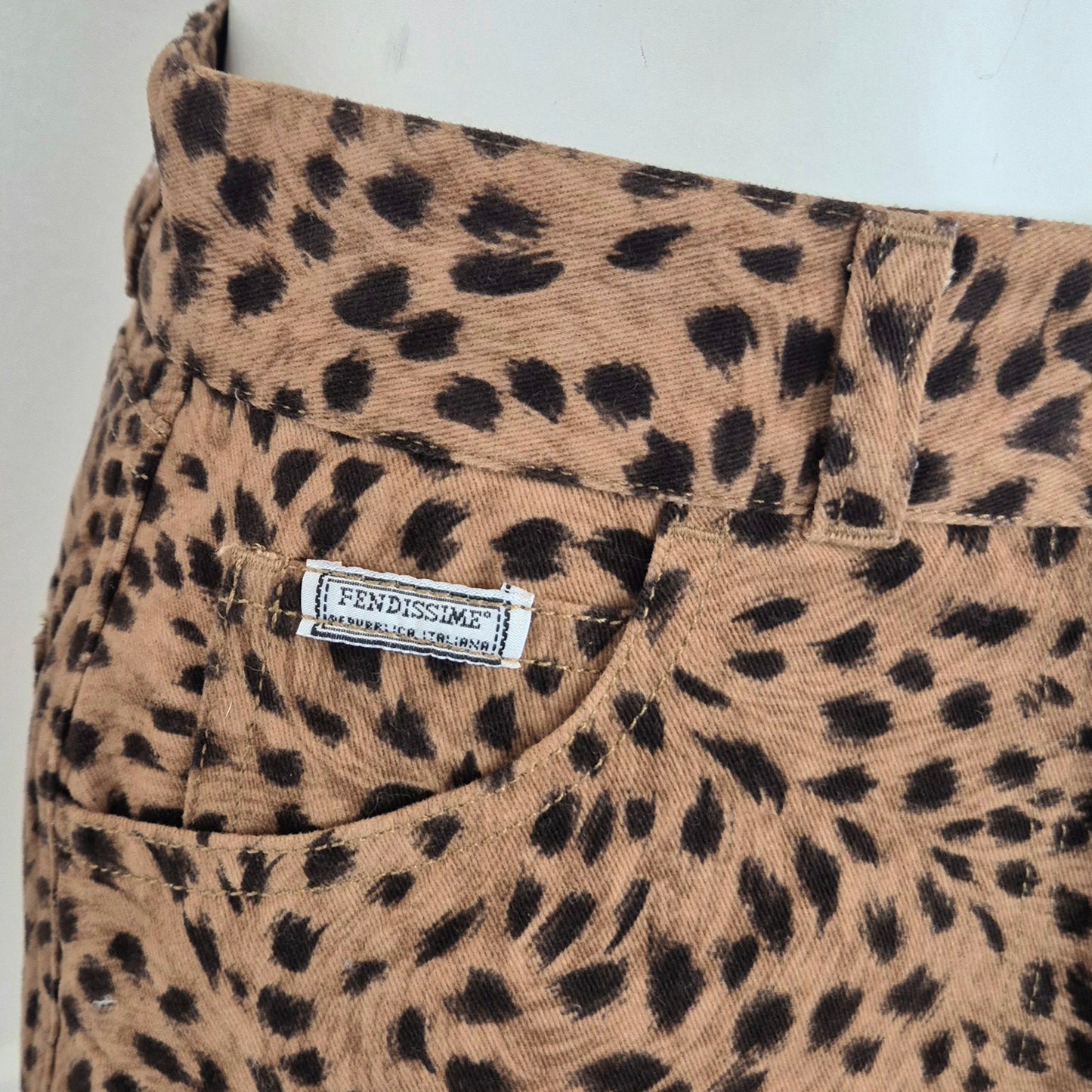 Fendissime | Minigonna animalier in cotone