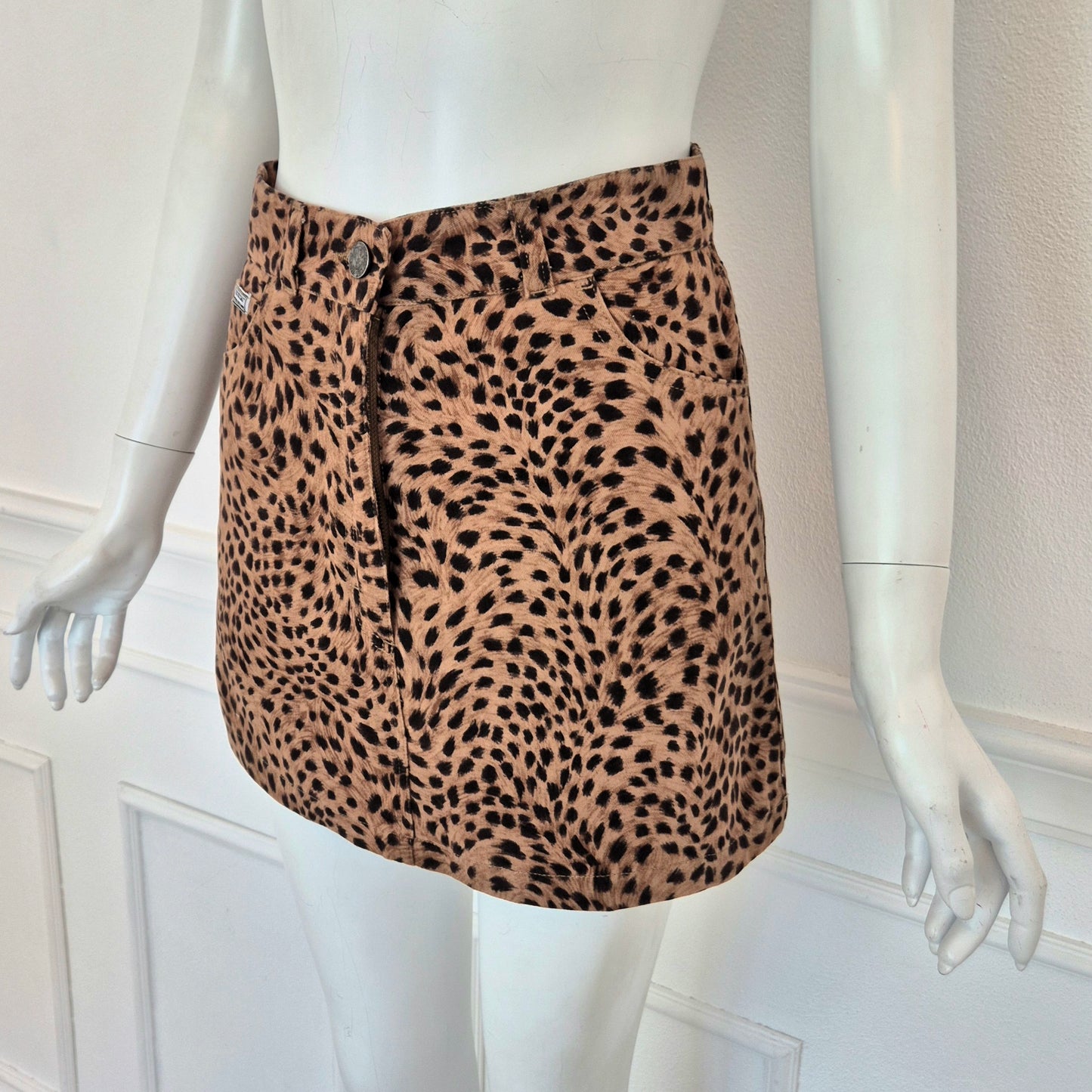 Fendissime | Minigonna animalier in cotone