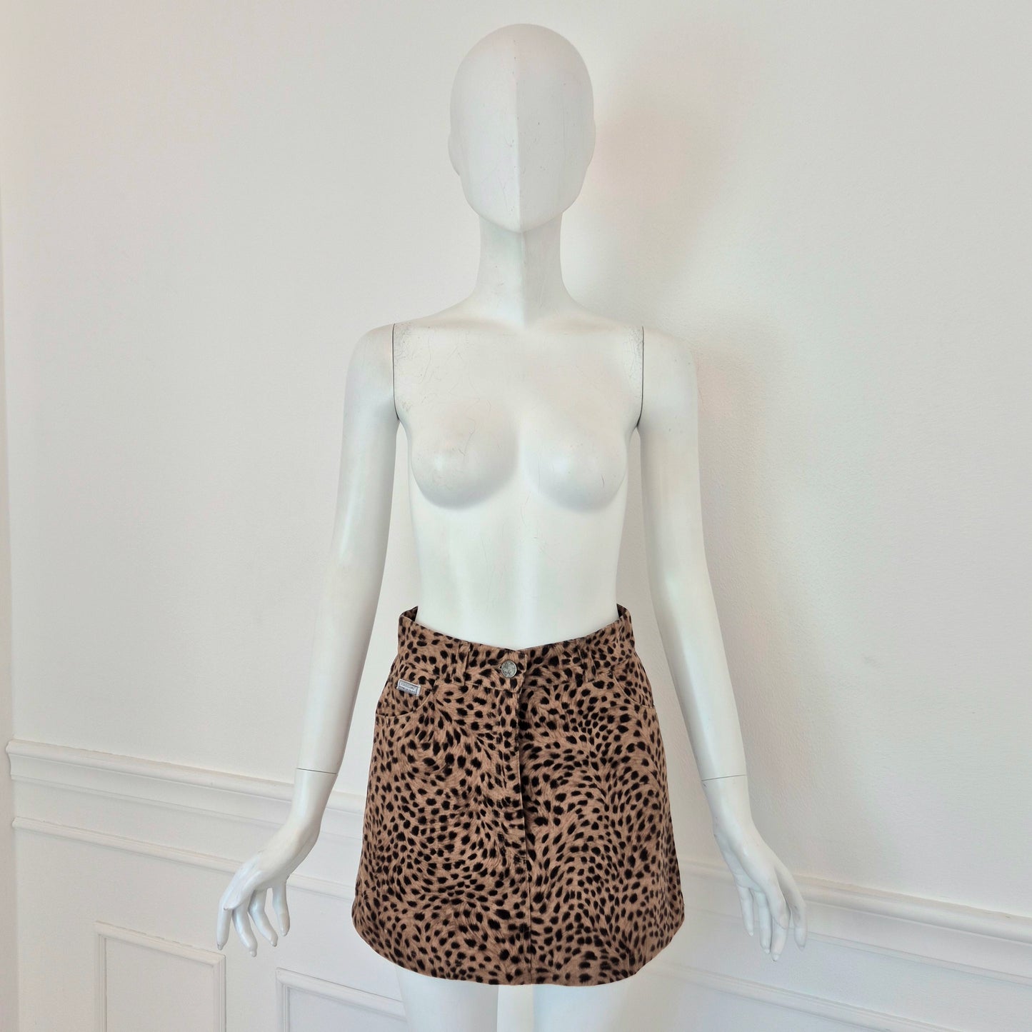 Fendissime | Minigonna animalier in cotone