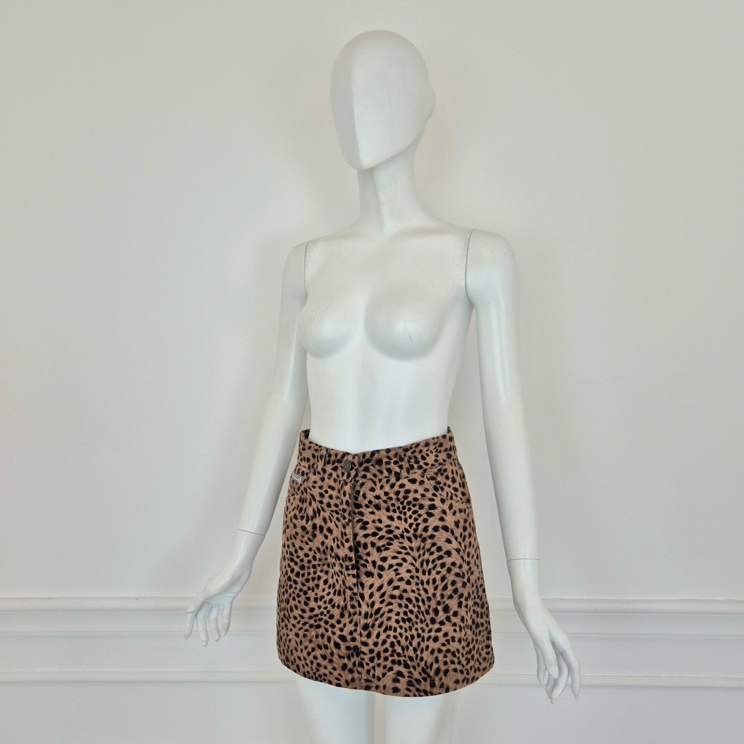 Fendissime | Minigonna animalier in cotone