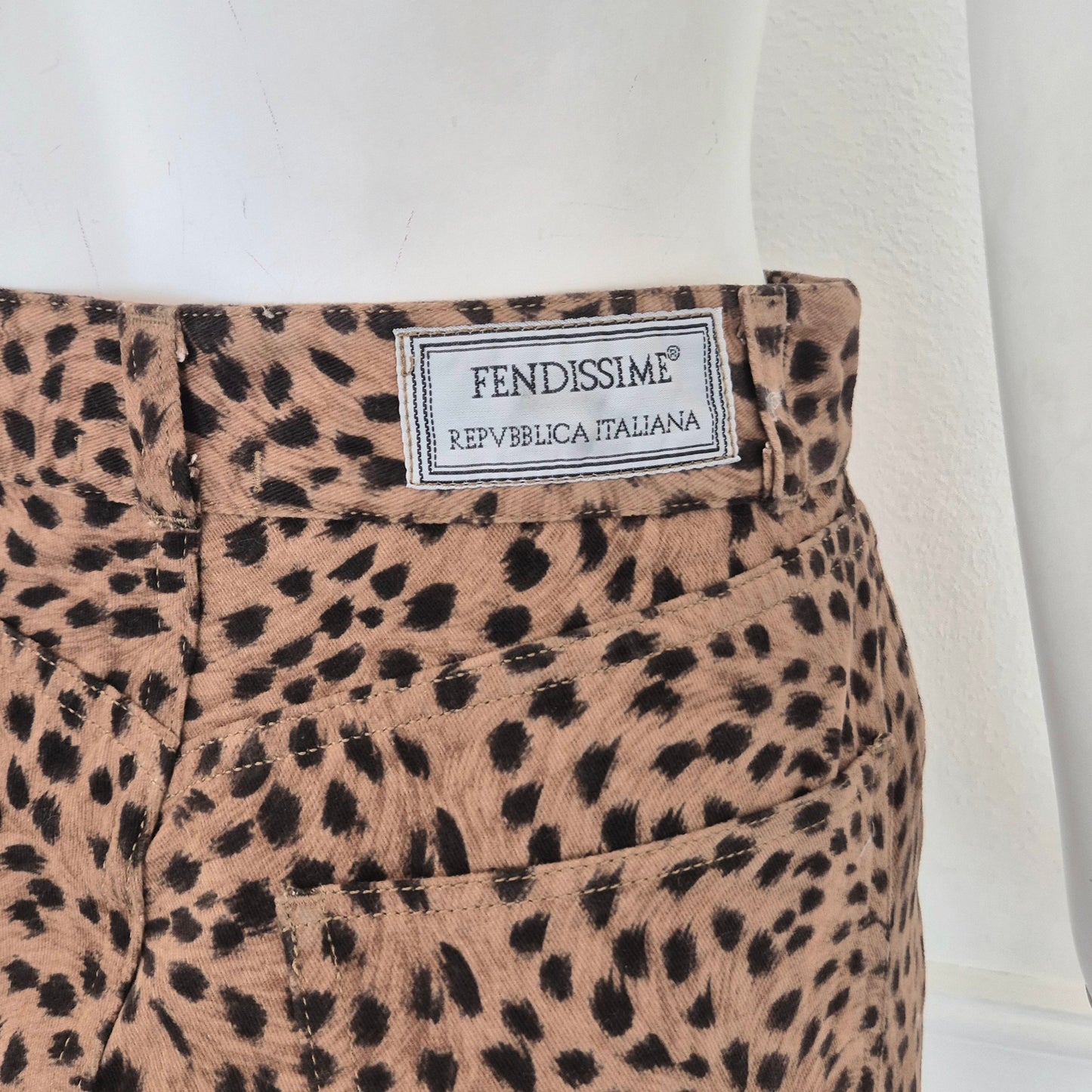 Fendissime | Minigonna animalier in cotone