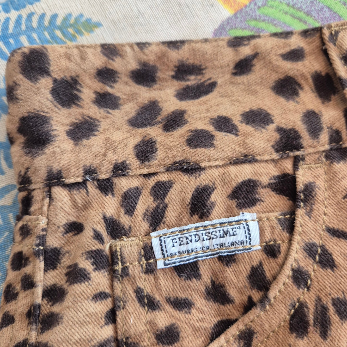 Fendissime | Minigonna animalier in cotone
