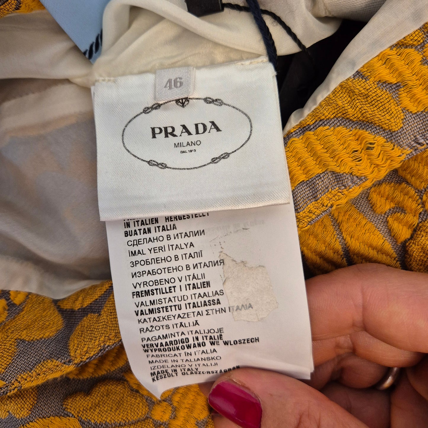 Prada | Abito ss 2015 tessuto damascato