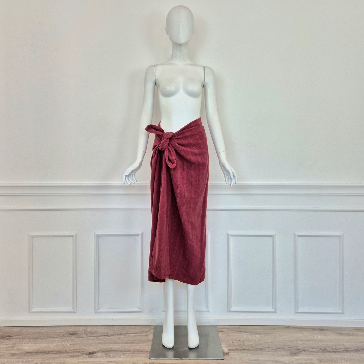 Romeo Gigli | Gonna bordeaux con nodo