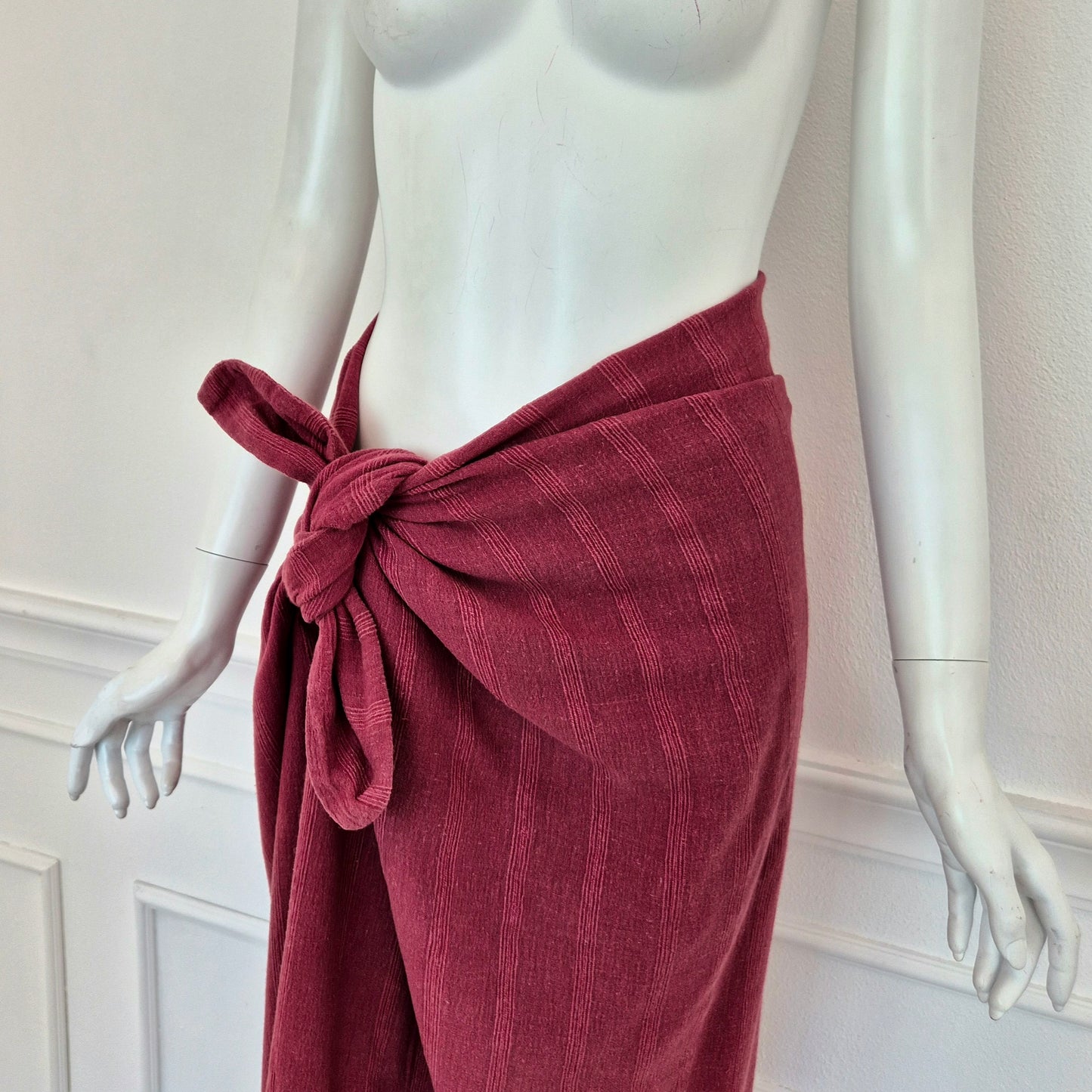 Romeo Gigli | Gonna bordeaux con nodo