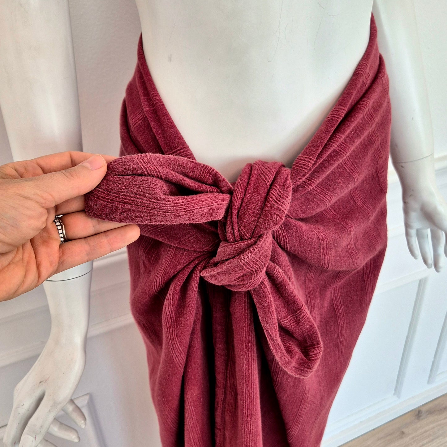 Romeo Gigli | Gonna bordeaux con nodo