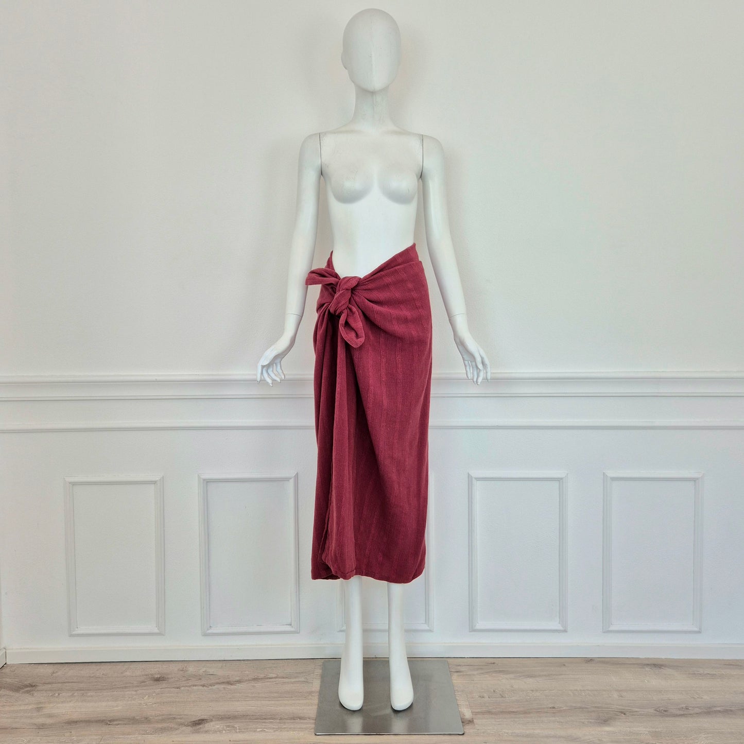 Romeo Gigli | Gonna bordeaux con nodo
