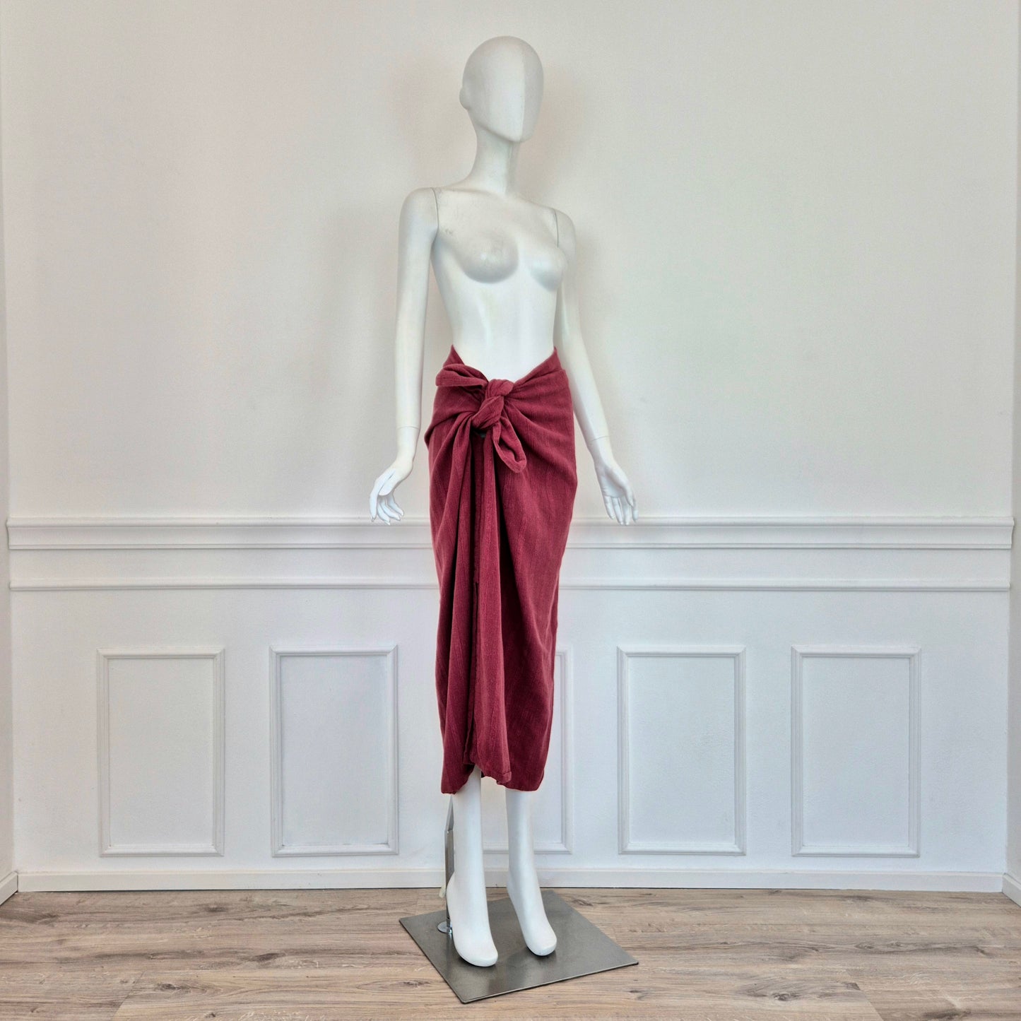 Romeo Gigli | Gonna bordeaux con nodo