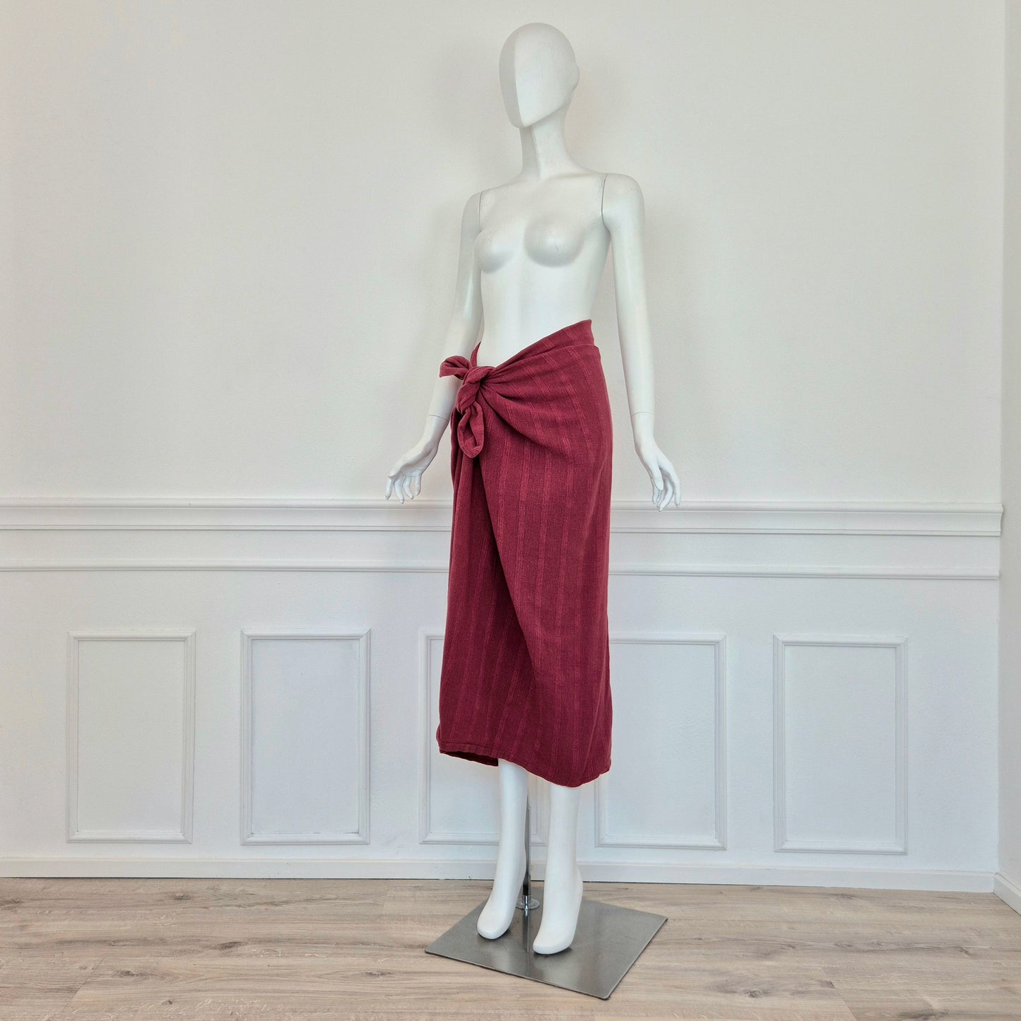 Romeo Gigli | Gonna bordeaux con nodo