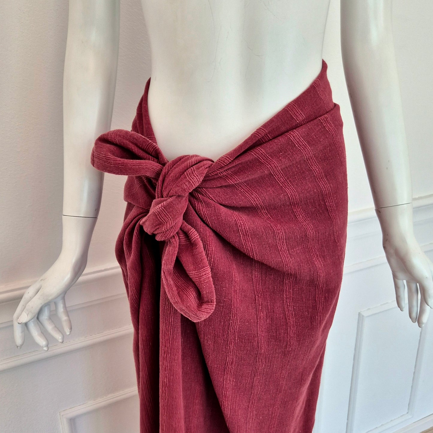 Romeo Gigli | Gonna bordeaux con nodo