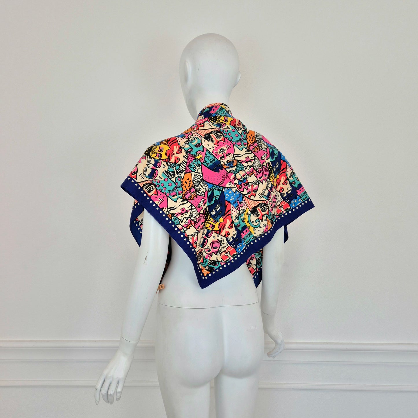 Miu Miu x Luxottica |Foulard in pura seta con gattini