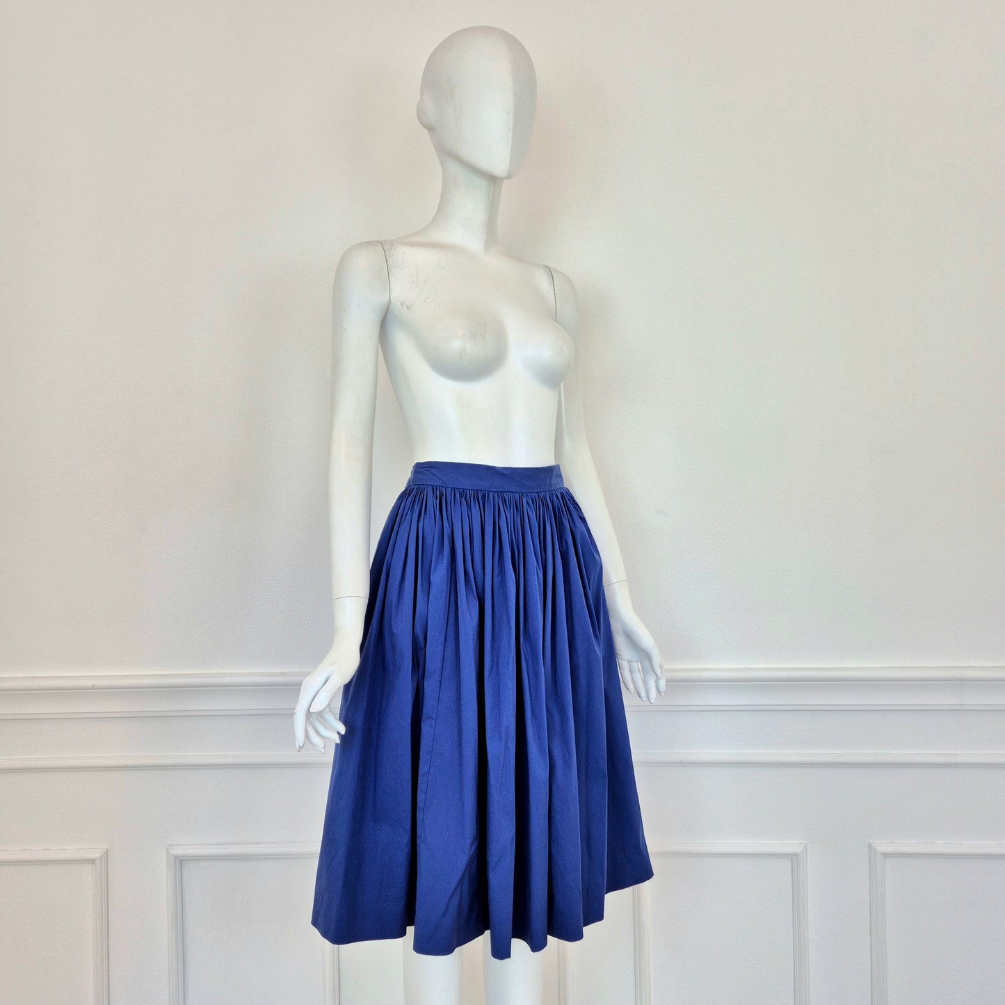 Prada | Gonna blu elettrico SS 2011