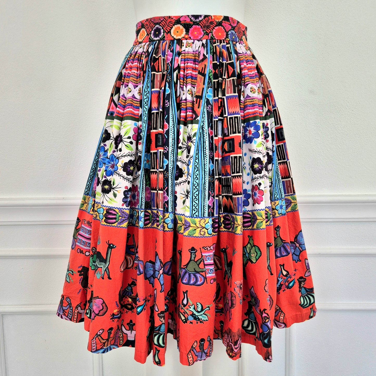 Stella Jean | Gonna a pieghe cotone stampato ss 2016