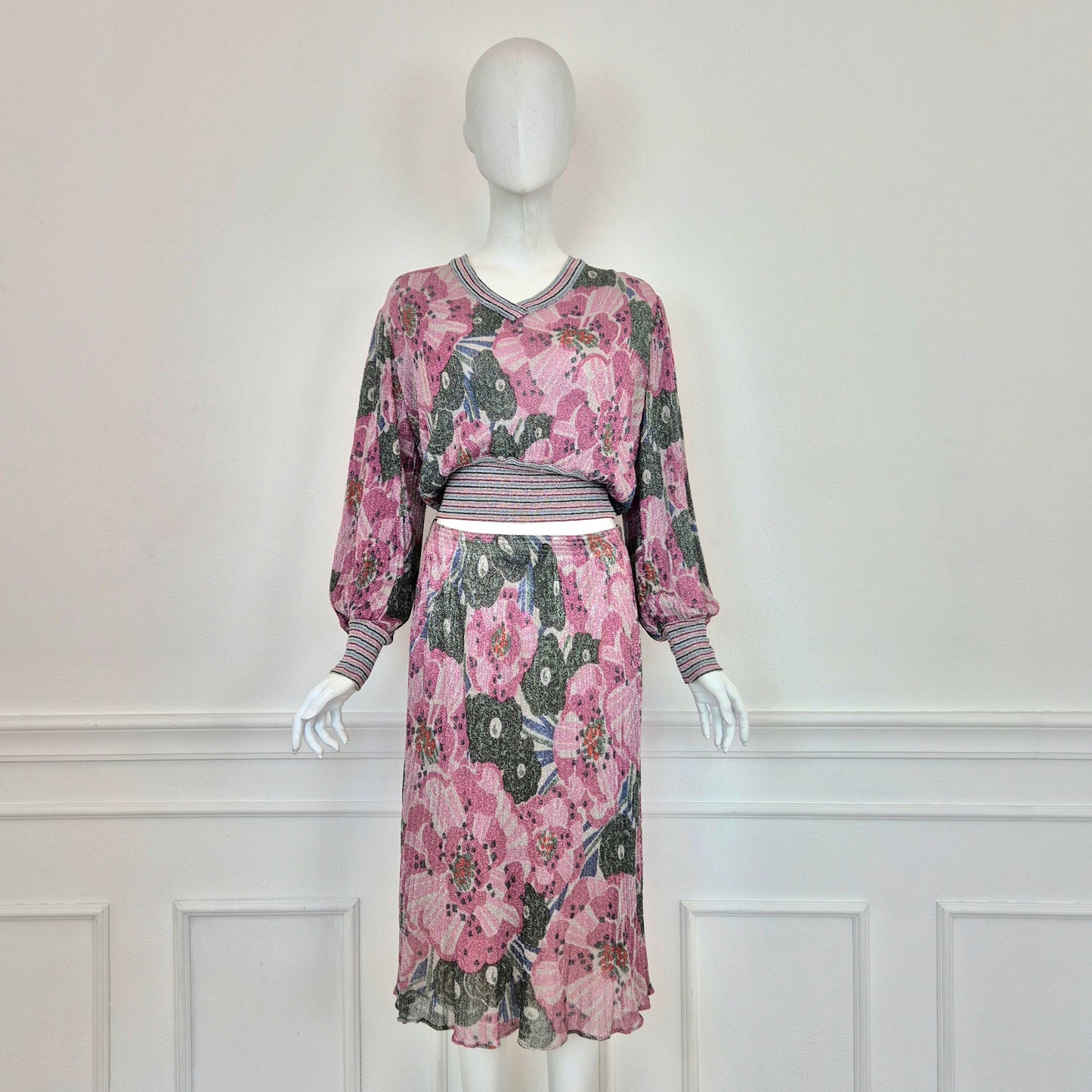 Missoni | Completo vintage lurex fiori