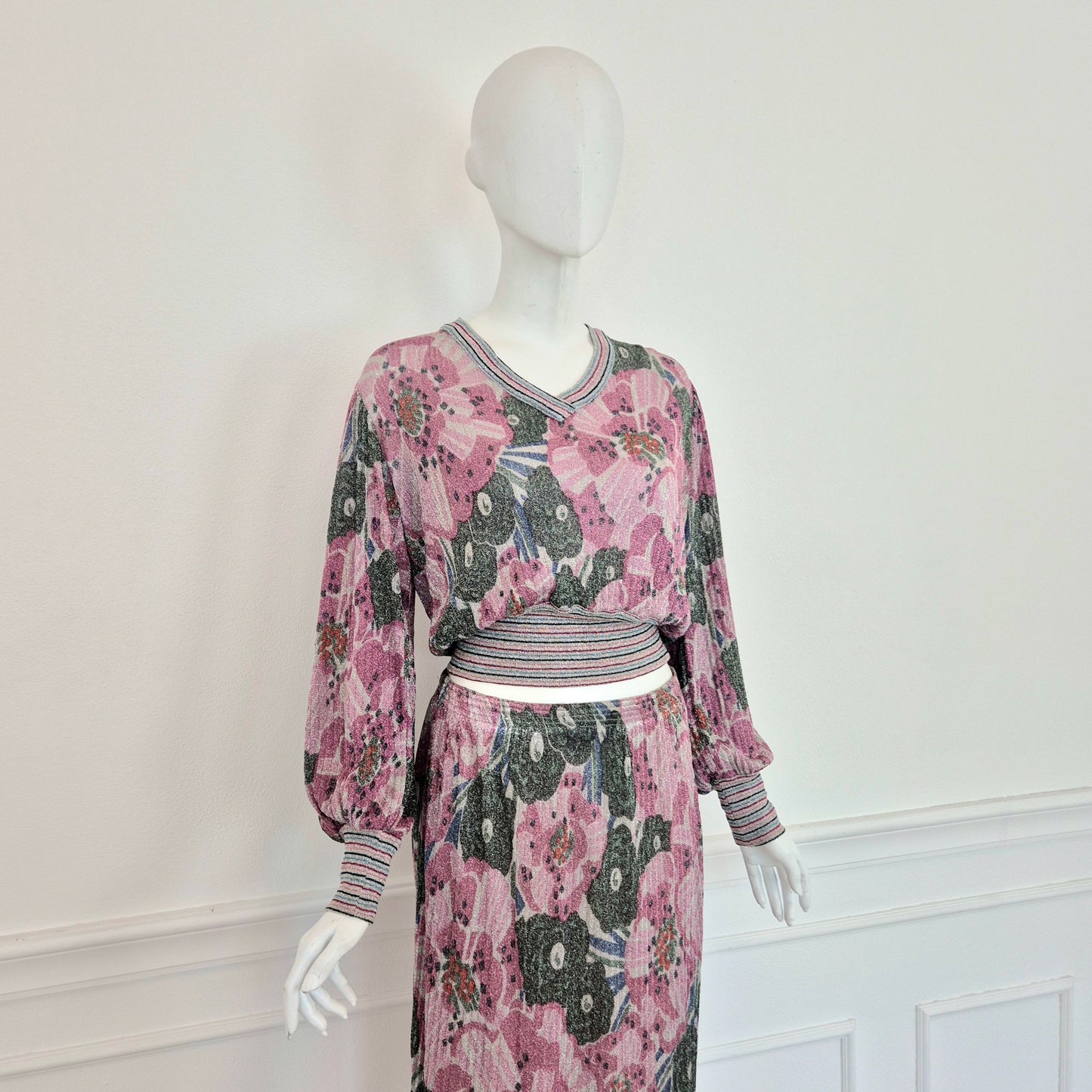 Missoni | Completo vintage lurex fiori
