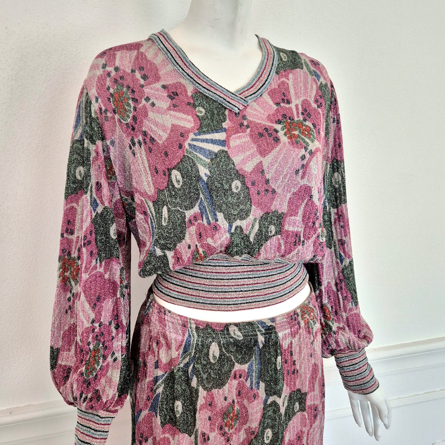 Missoni | Completo vintage lurex fiori