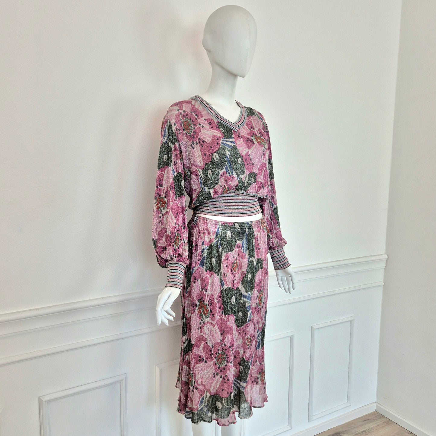 Missoni | Completo vintage lurex fiori