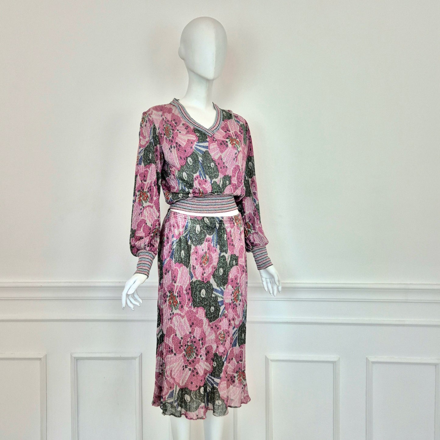 Missoni | Completo vintage lurex fiori