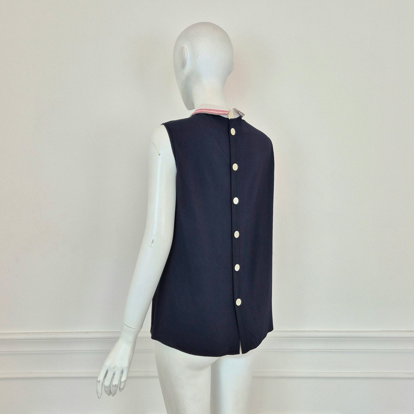 Miu Miu | Top con colletto cuori ricamati